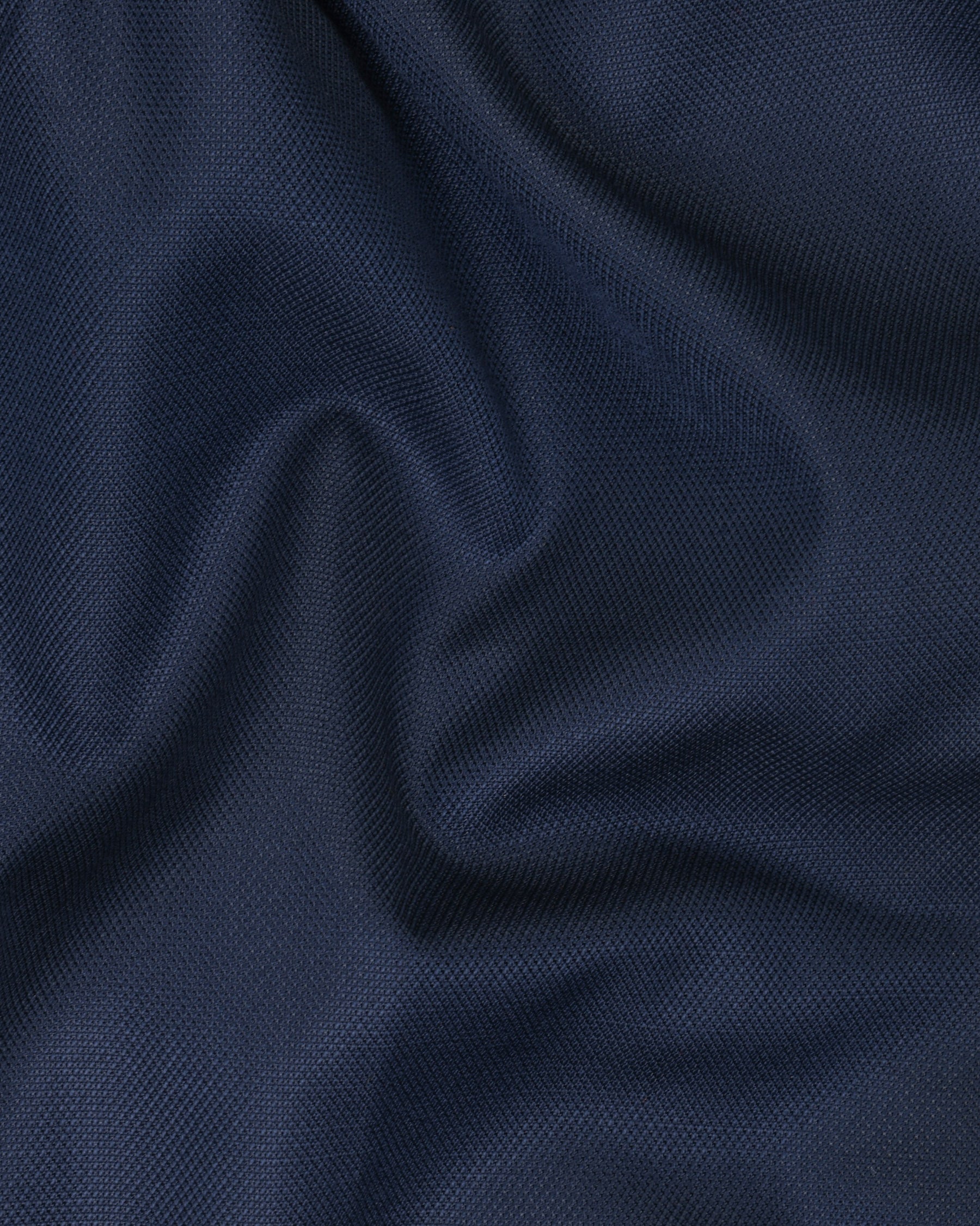 Blue Subtle Textured Wool Rich Pant