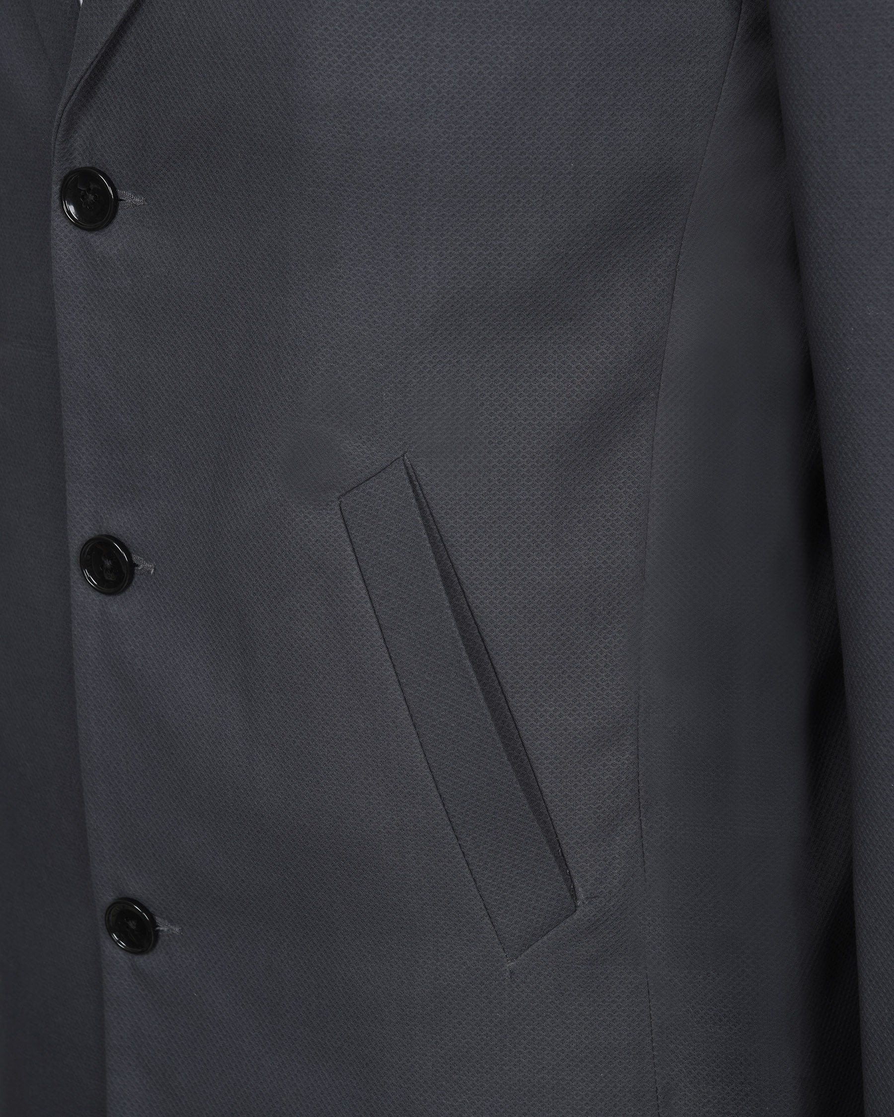 Grey Textured Cotton Trench Coat with Pant TCPT04SB-36, TCPT04SB-38, TCPT04SB-40, TCPT04SB-42, TCPT04SB-44, TCPT04SB-46, TCPT04SB-48, TCPT04SB-50, TCPT04SB-52, TCPT04SB-54, TCPT04SB-56, TCPT04SB-58, TCPT04SB-60