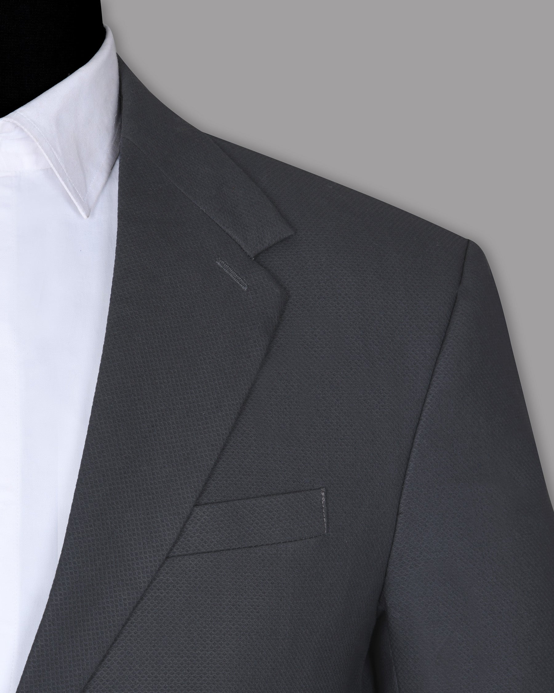Grey Textured Cotton Trench Coat with Pant TCPT04SB-36, TCPT04SB-38, TCPT04SB-40, TCPT04SB-42, TCPT04SB-44, TCPT04SB-46, TCPT04SB-48, TCPT04SB-50, TCPT04SB-52, TCPT04SB-54, TCPT04SB-56, TCPT04SB-58, TCPT04SB-60