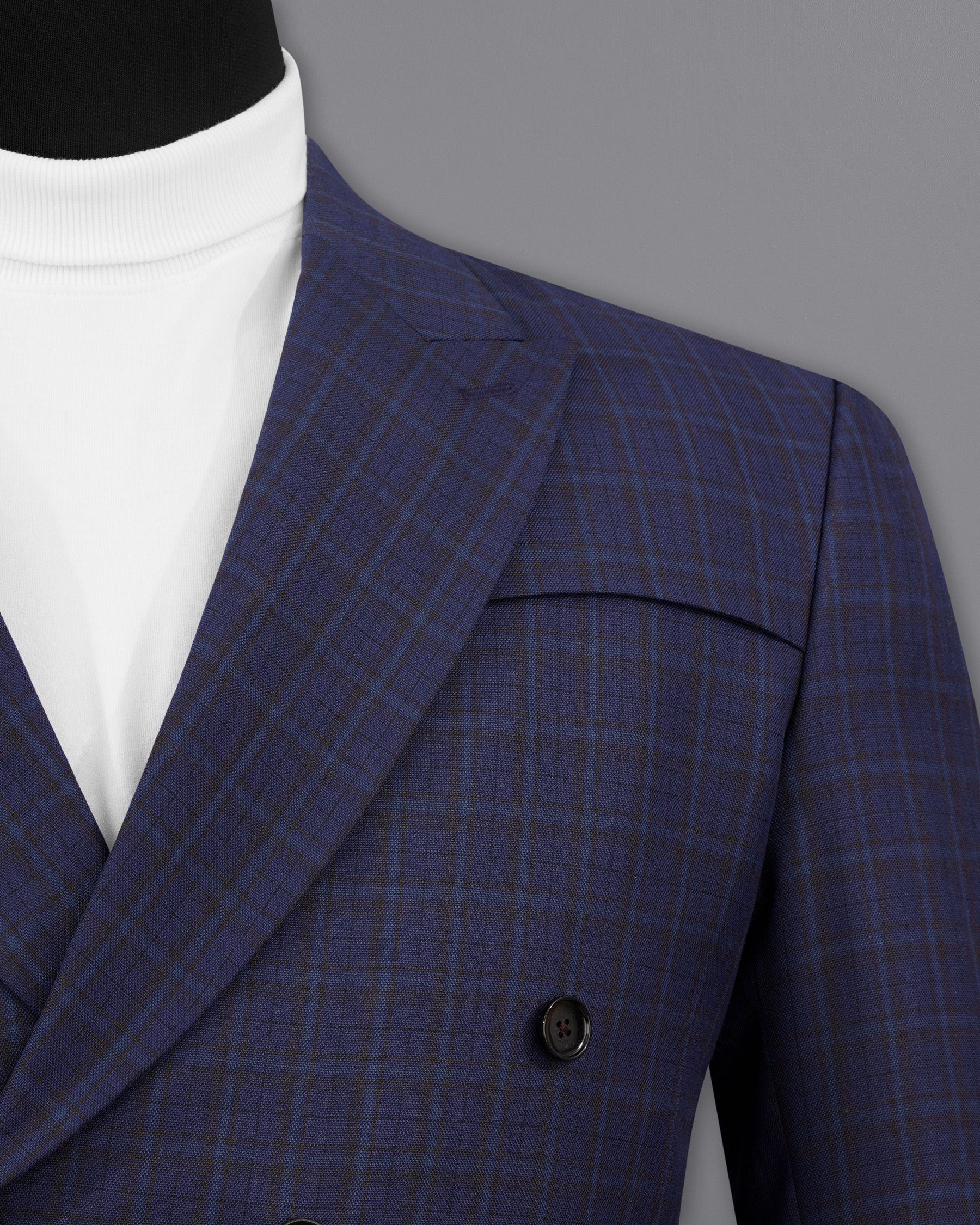 Martinique blue Subtle Checkered Double Breasted with Belt Closure Designer Trench Coat with Pant TCPT2112-DB-D35-36, TCPT2112-DB-D35-38, TCPT2112-DB-D35-40, TCPT2112-DB-D35-42, TCPT2112-DB-D35-44, TCPT2112-DB-D35-46, TCPT2112-DB-D35-48, TCPT2112-DB-D35-50, TCPT2112-DB-D35-52, TCPT2112-DB-D35-54, TCPT2112-DB-D35-56, TCPT2112-DB-D35-58, TCPT2112-DB-D35-60