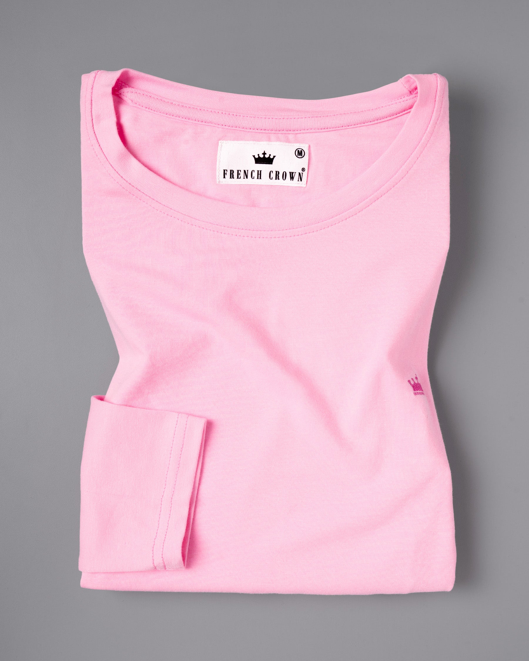 Classic Rose Pink Full-Sleeve Premium Cotton T-Shirt TS296-S, TS296-M, TS296-L, TS296-XL, TS296-XXL