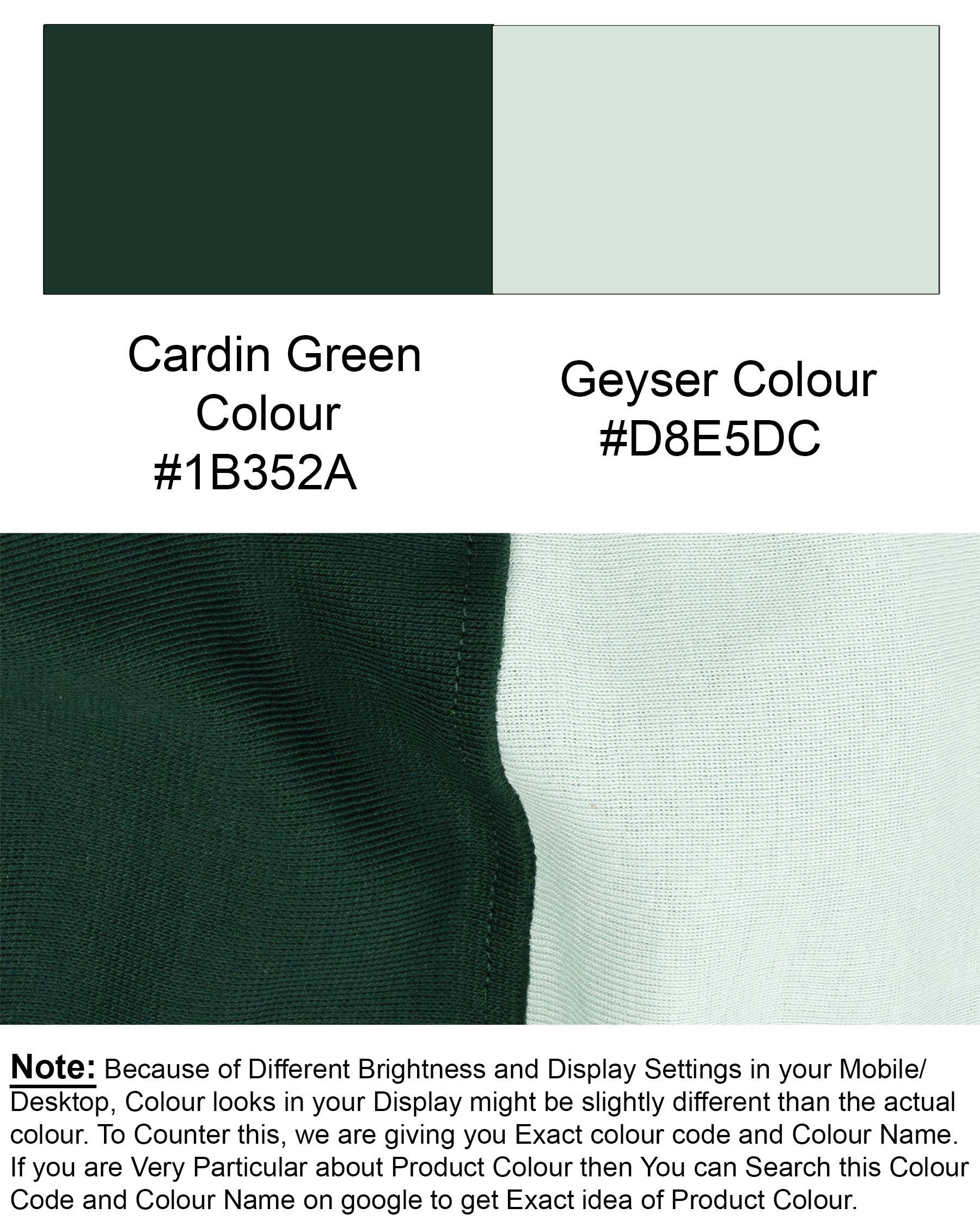 Cardin Green and Geyser Super Soft Premium Jersey Sweatshirt TS514-S, TS514-M, TS514-L, TS514-XL, TS514-XXL