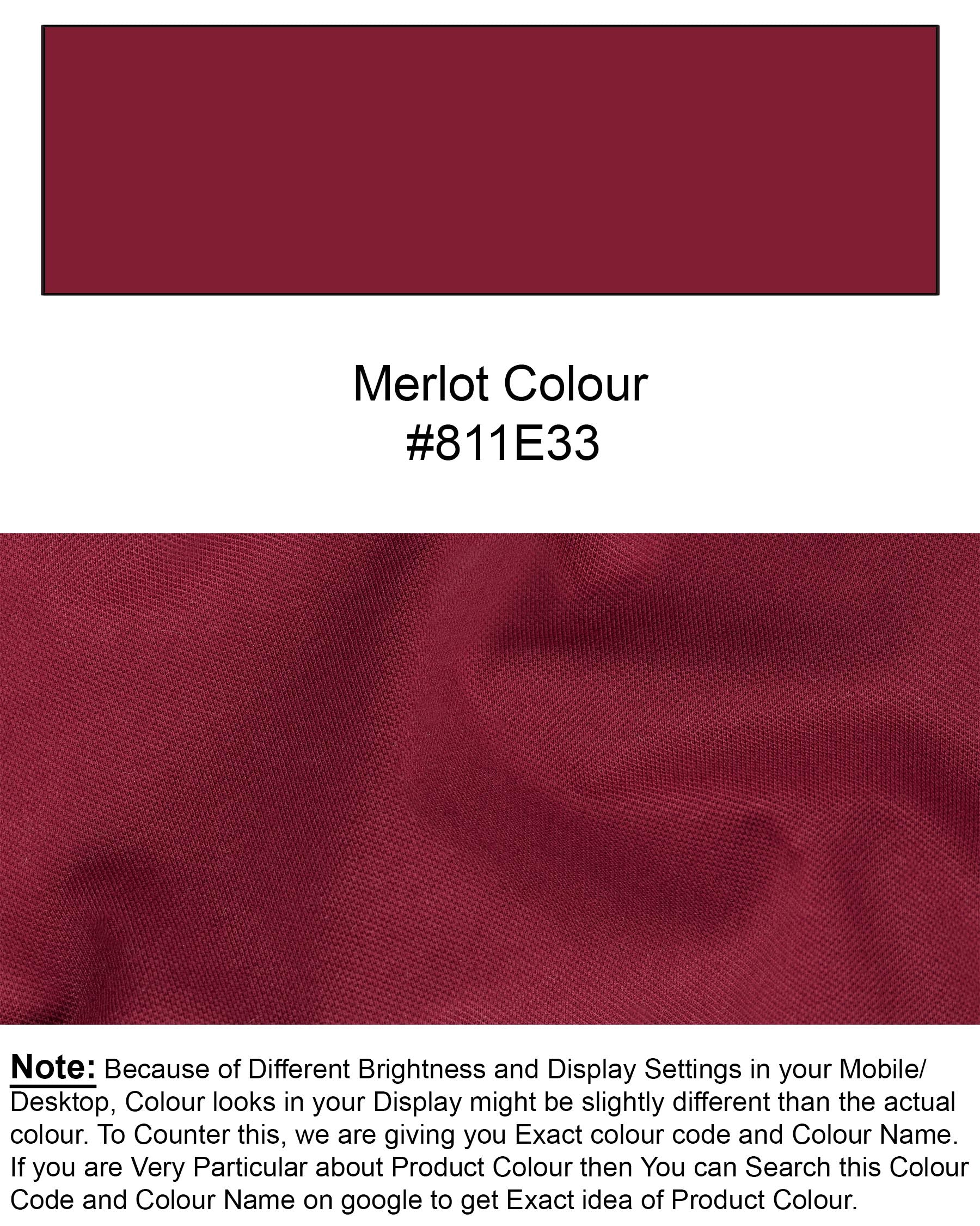 Merlot Red Super Soft Full Sleeve Mercerised Pique Polo TS563-S, TS563-M, TS563-L, TS563-XL, TS563-XXL