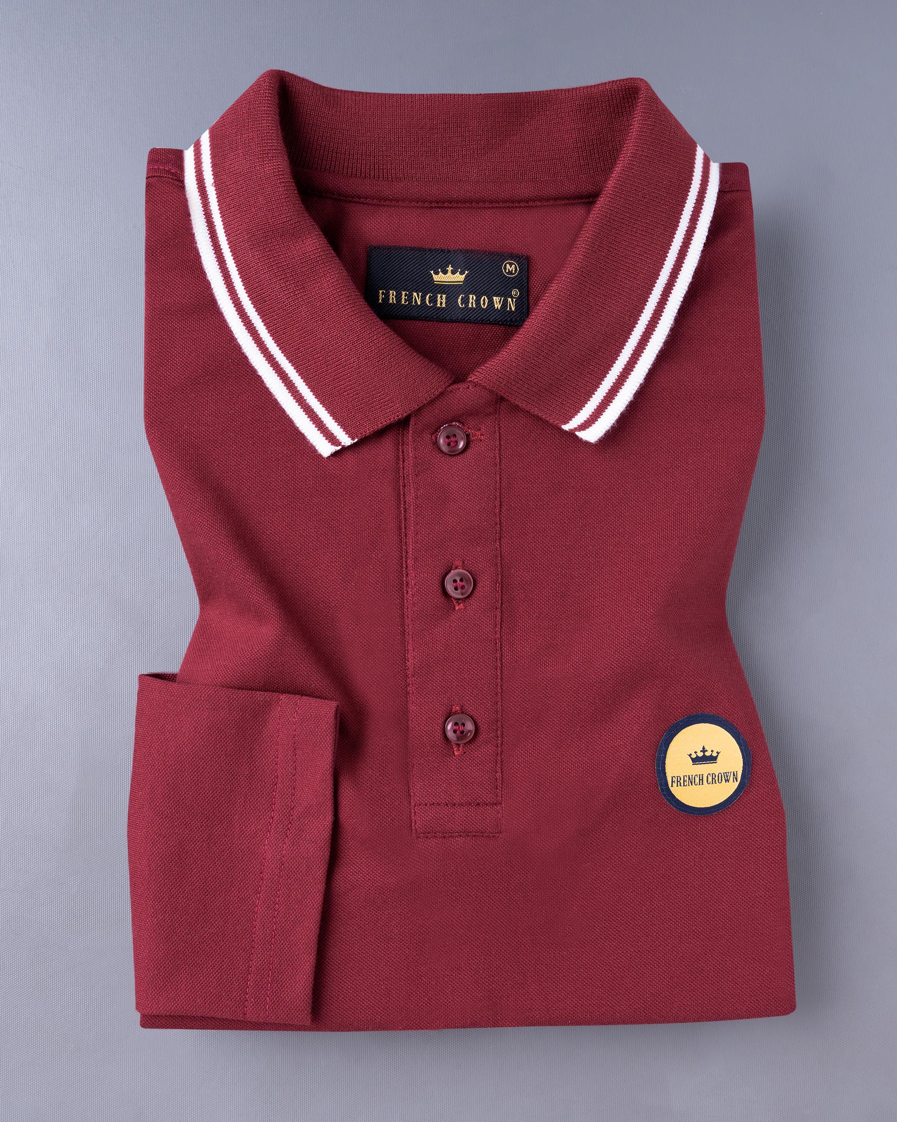 Merlot Red Super Soft Full Sleeve Mercerised Pique Polo TS563-S, TS563-M, TS563-L, TS563-XL, TS563-XXL