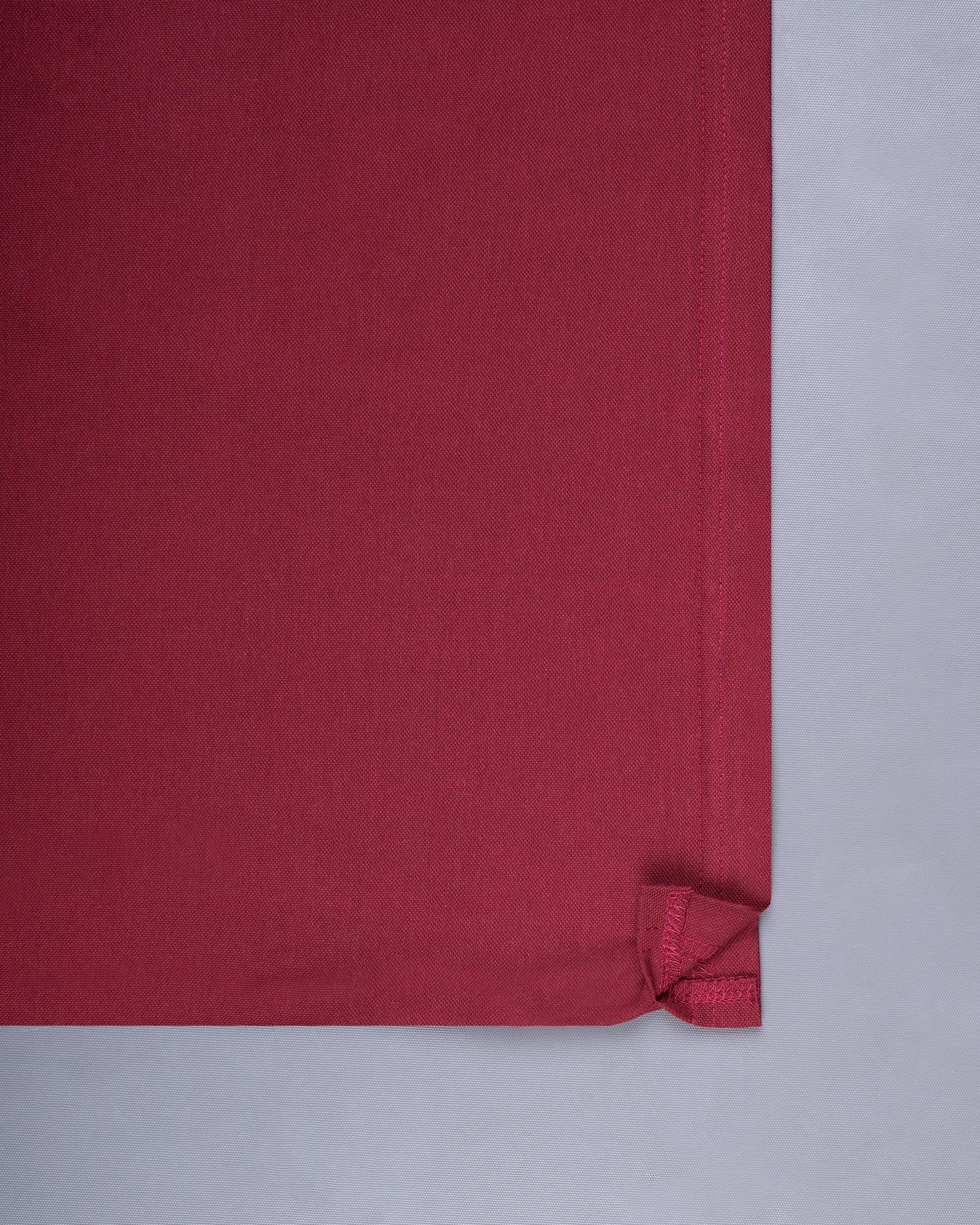 Merlot Red Super Soft Full Sleeve Mercerised Pique Polo TS563-S, TS563-M, TS563-L, TS563-XL, TS563-XXL