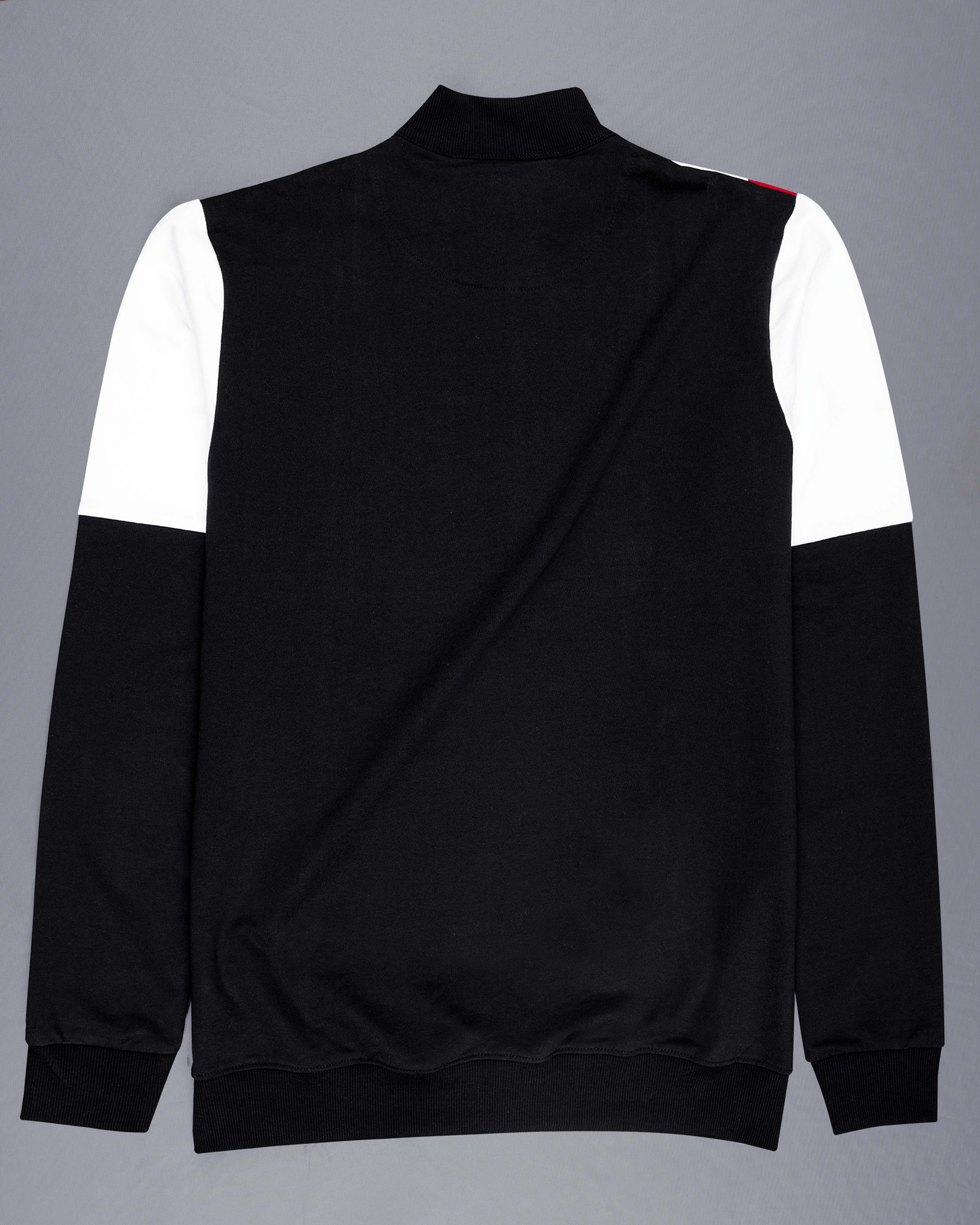 Black and Claret Red Colourblock Sweatshirt TS572-S, TS572-M, TS572-L, TS572-XL, TS572-XXL