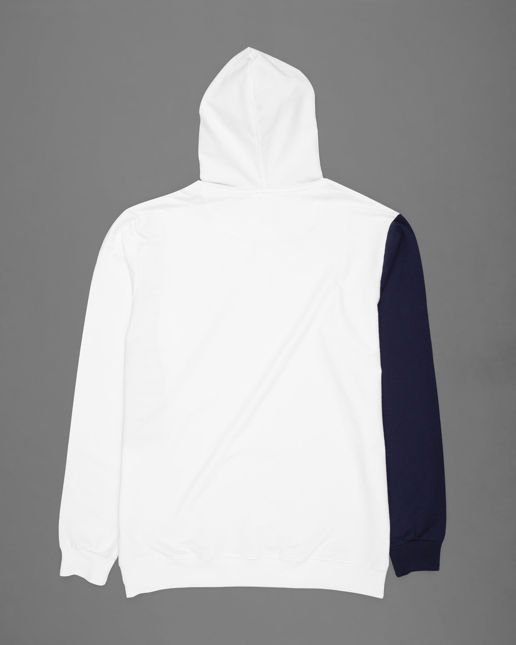 Bright White with Gunmetal Blue and Dusty Teal Green Hoodie Sweatshirt TS584-S, TS584-M, TS584-L, TS584-XL, TS584-XXL