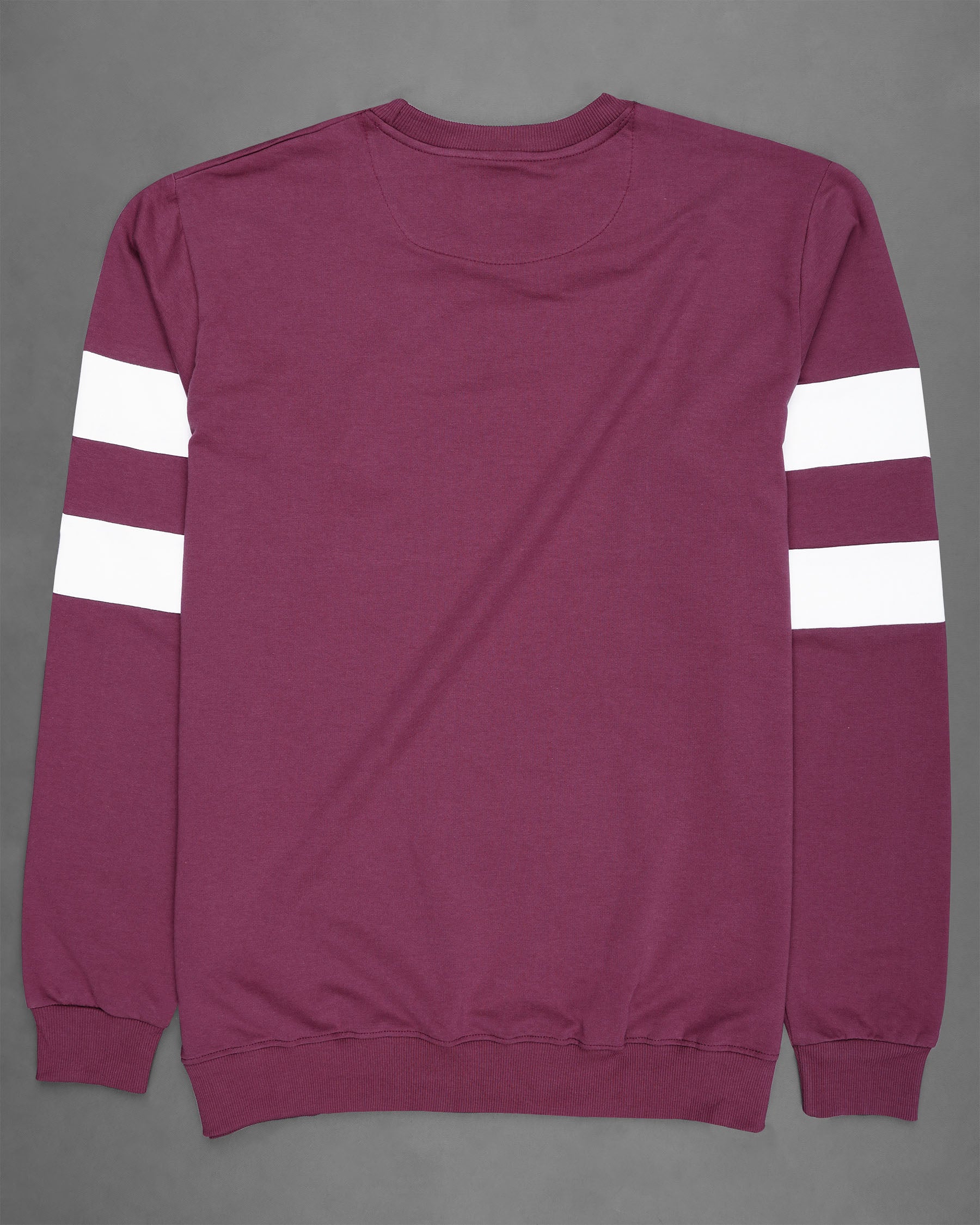 Camelot Wine with Bright White Patch Worked Sweatshirt TS585-S, TS585-M, TS585-L, TS585-XL, TS585-XXL