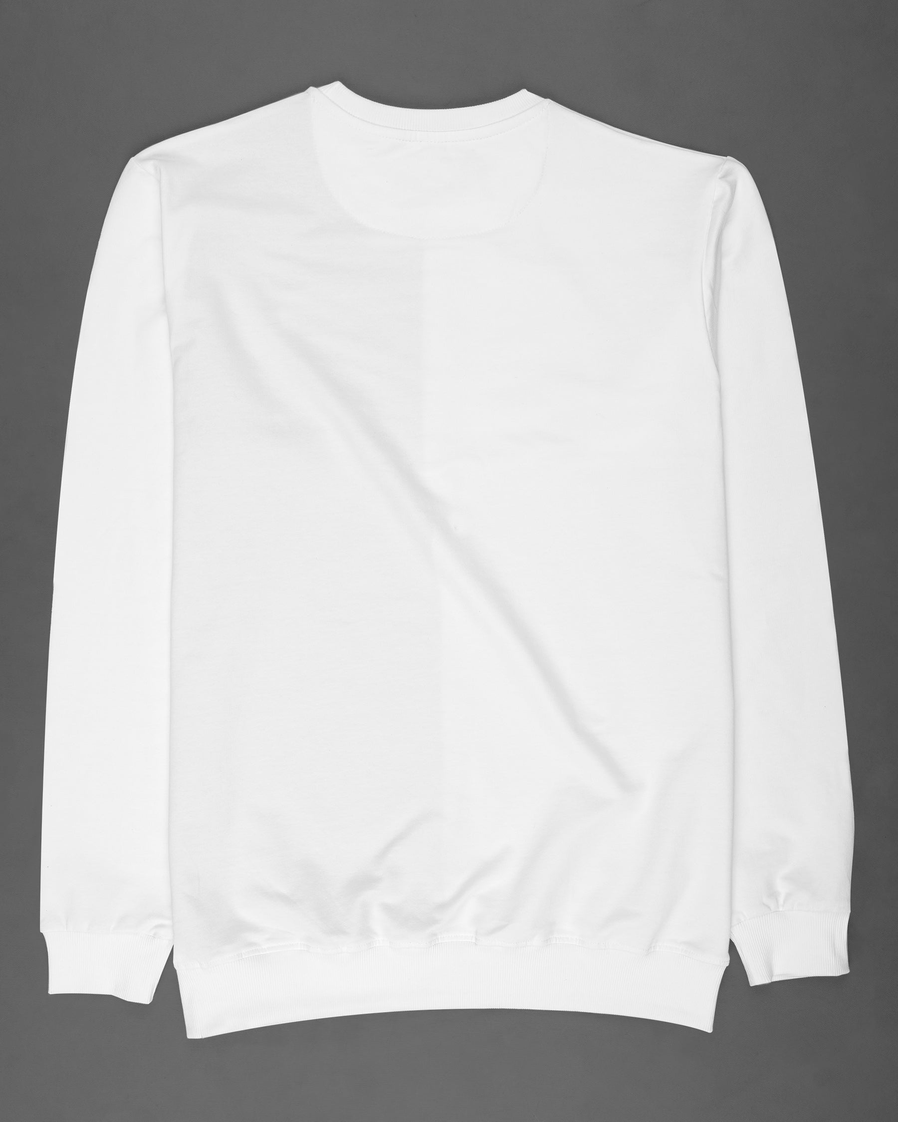 Bright White with Mirage Navy Blue and Aureolin Yellow Colour Block Sweatshirt TS589-S, TS589-M, TS589-L, TS589-XL, TS589-XXL