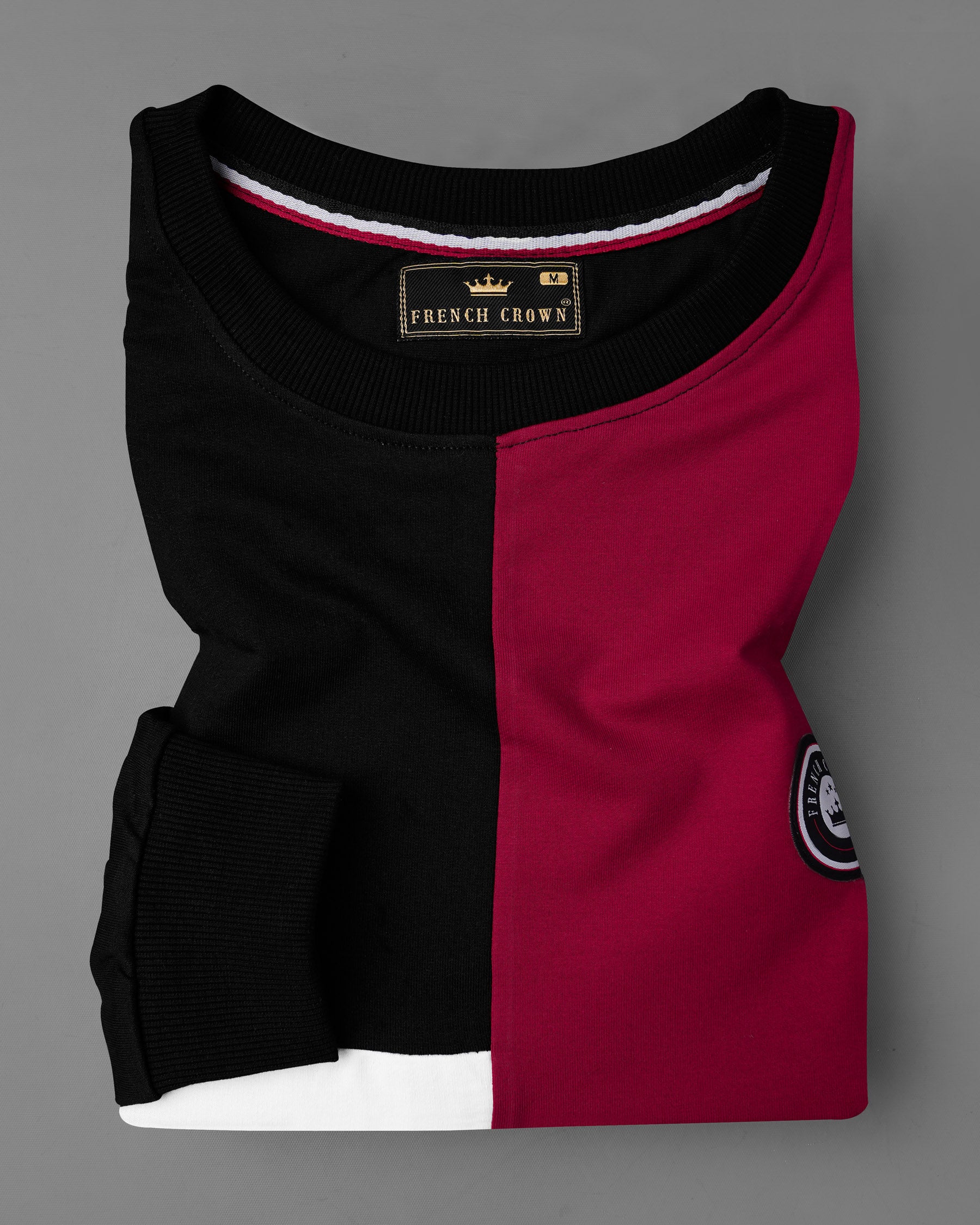 Jade Black with Bright White and Merlot Red Sweatshirt TS595-S, TS595-M, TS595-L, TS595-XL, TS595-XXL