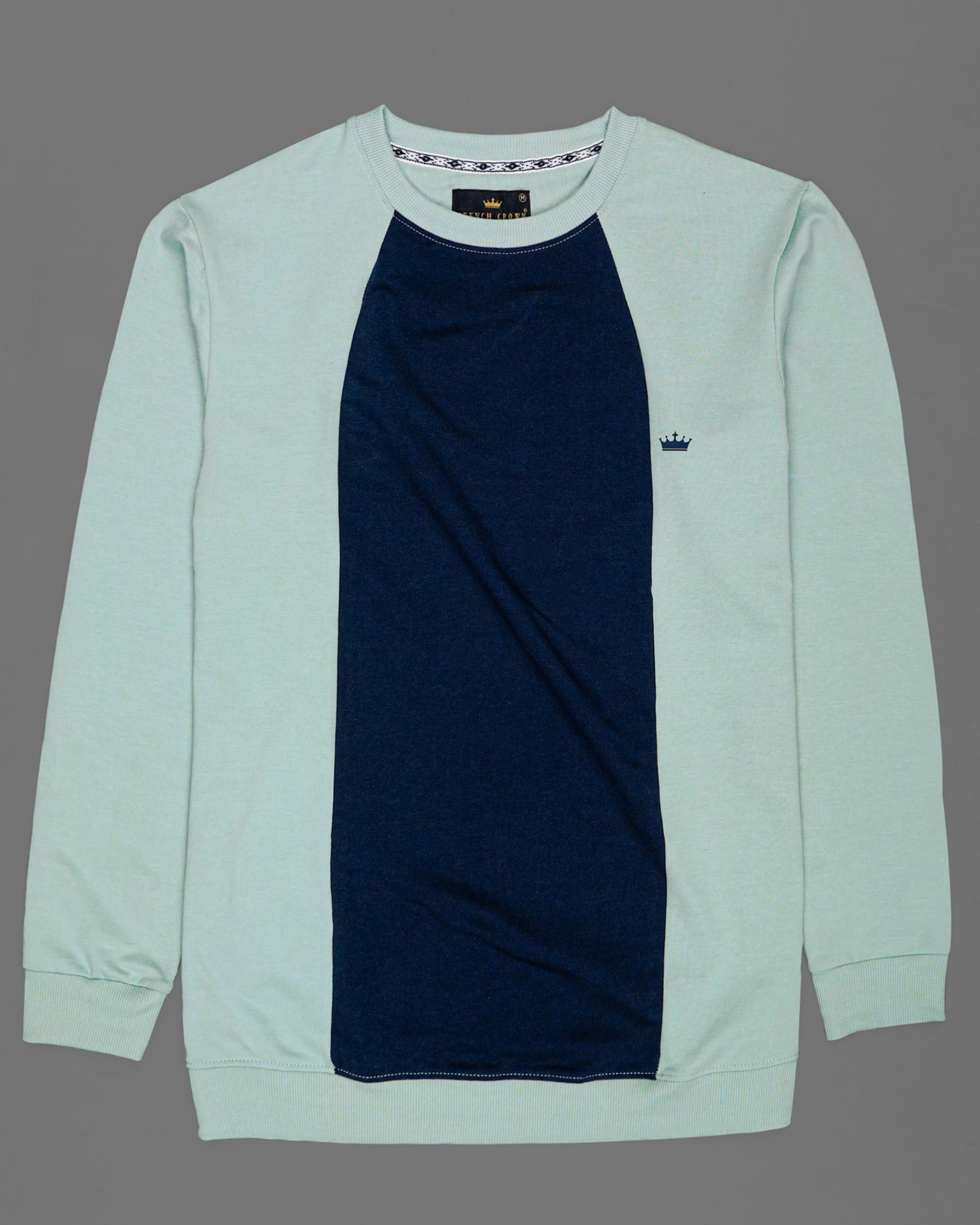 Jet Stream Green with Firefly Blue Premium Cotton Sweatshirt TS601-S, TS601-M, TS601-L, TS601-XL, TS601-XXL