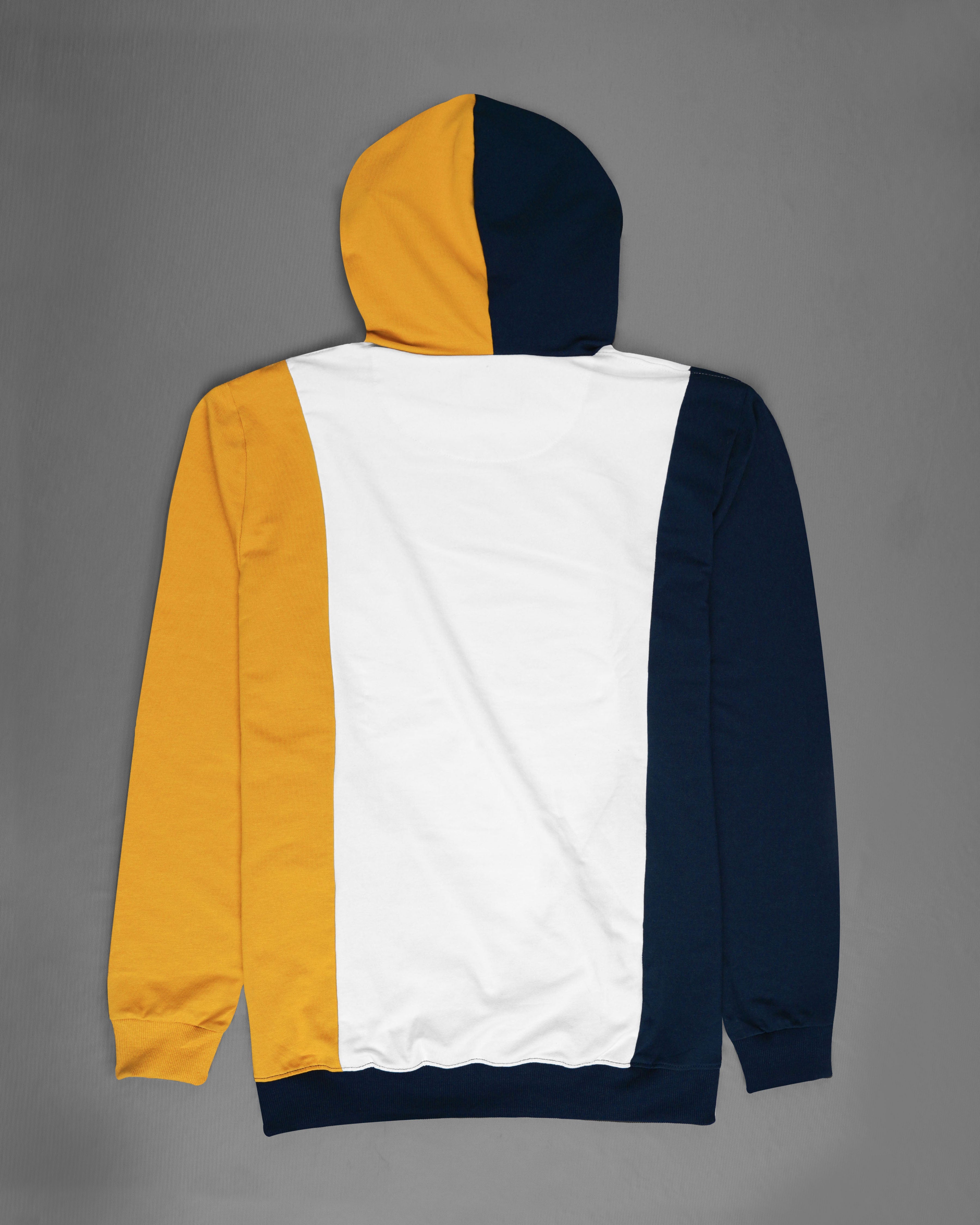 Tangaroa Blue, Yellow and White Block Pattern Super Soft Premium Cotton Hoodie Sweatshirt TS608-S, TS608-M, TS608-L, TS608-XL, TS608-XXL