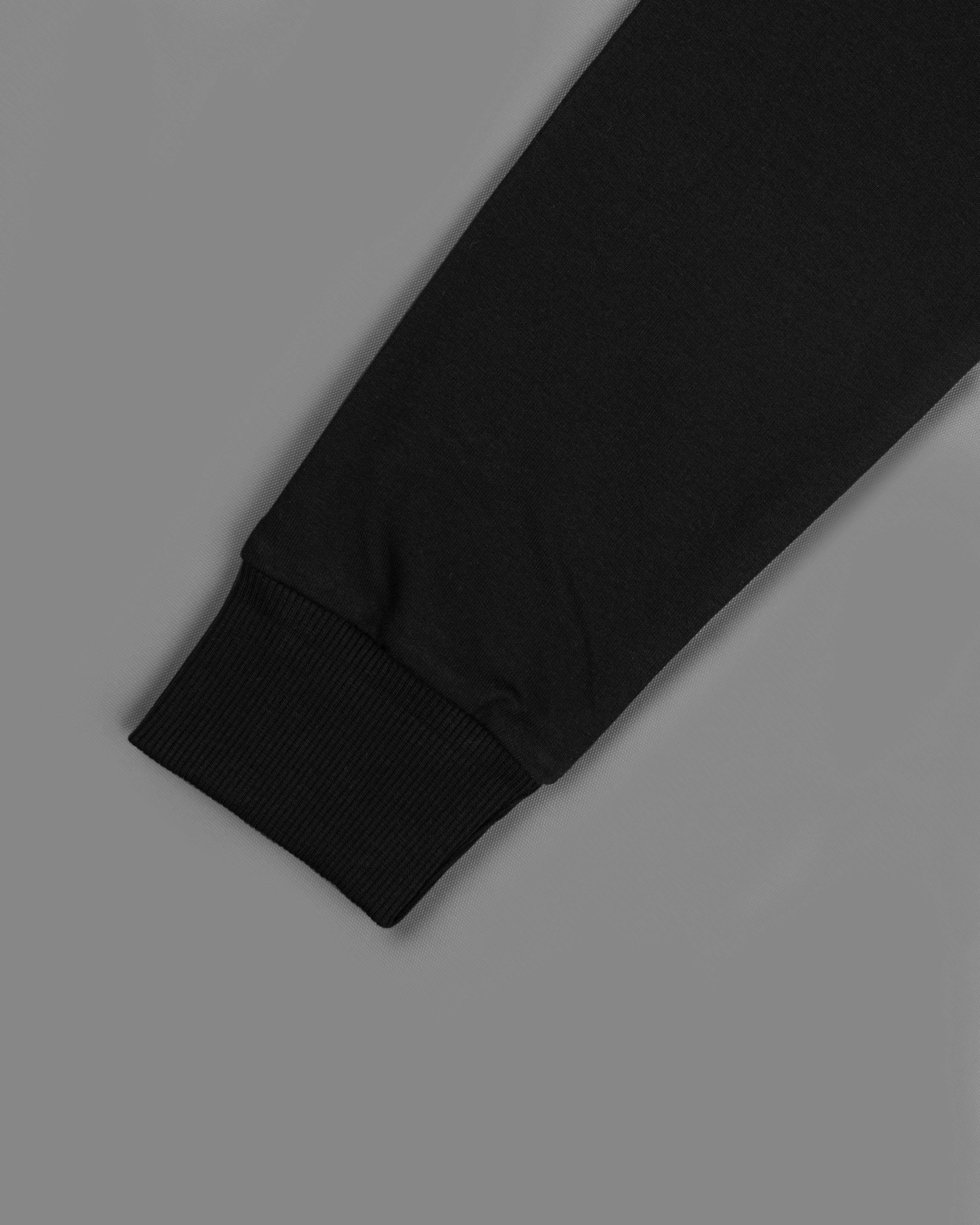 Jade Black Super Soft Premium Cotton Zipper Closure Polo Sweatshirt TS611-S, TS611-M, TS611-L, TS611-XL, TS611-XXL, TS611-3XL, TS611-4XL