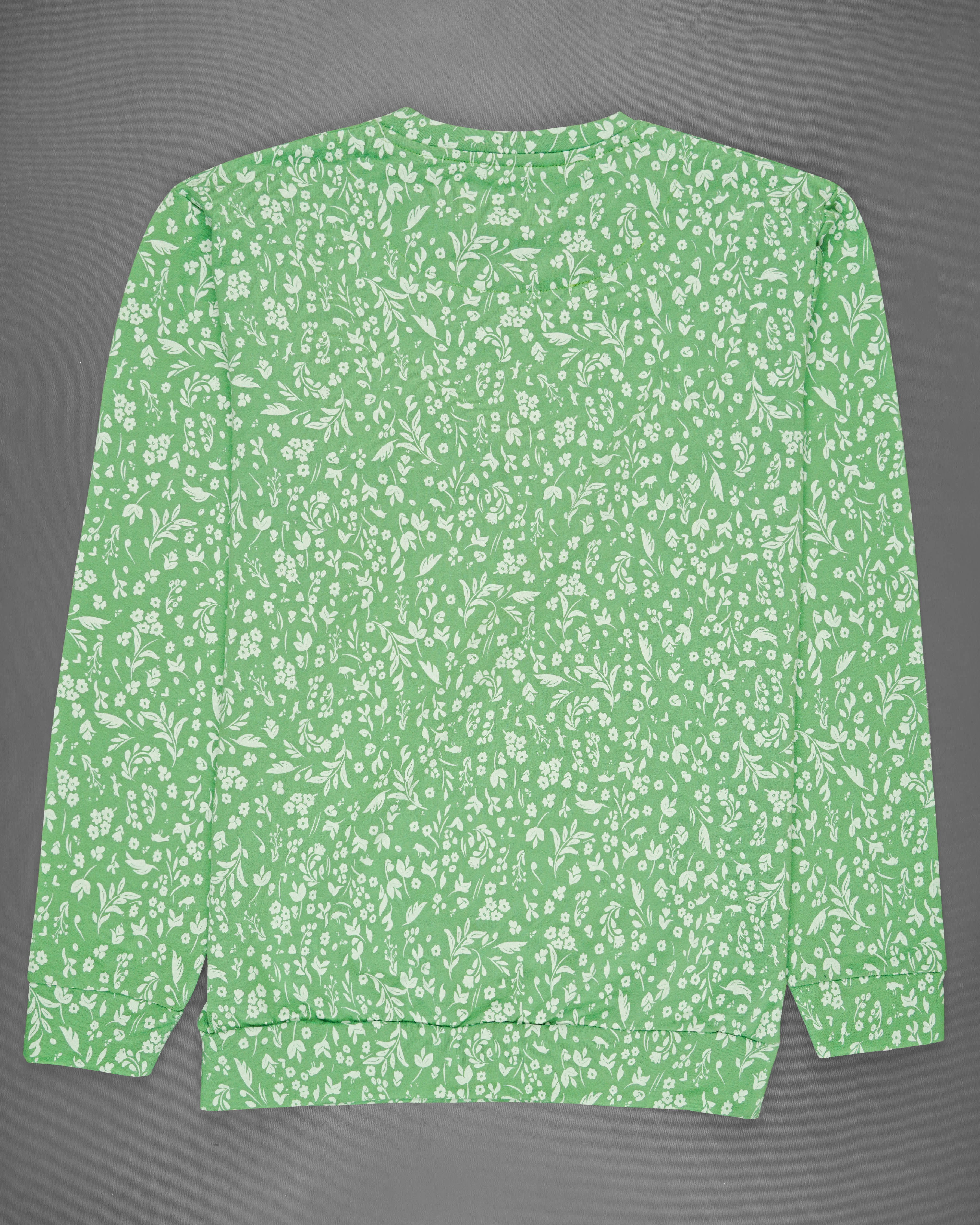 Mantis Green Ditsy Printed Full Sleeve Premium Cotton Jersey Sweatshirt 
TS618-M, TS618-M, TS618-R, TS618-XL, TS618-XXL, TS618-3XL, TS618-4XL