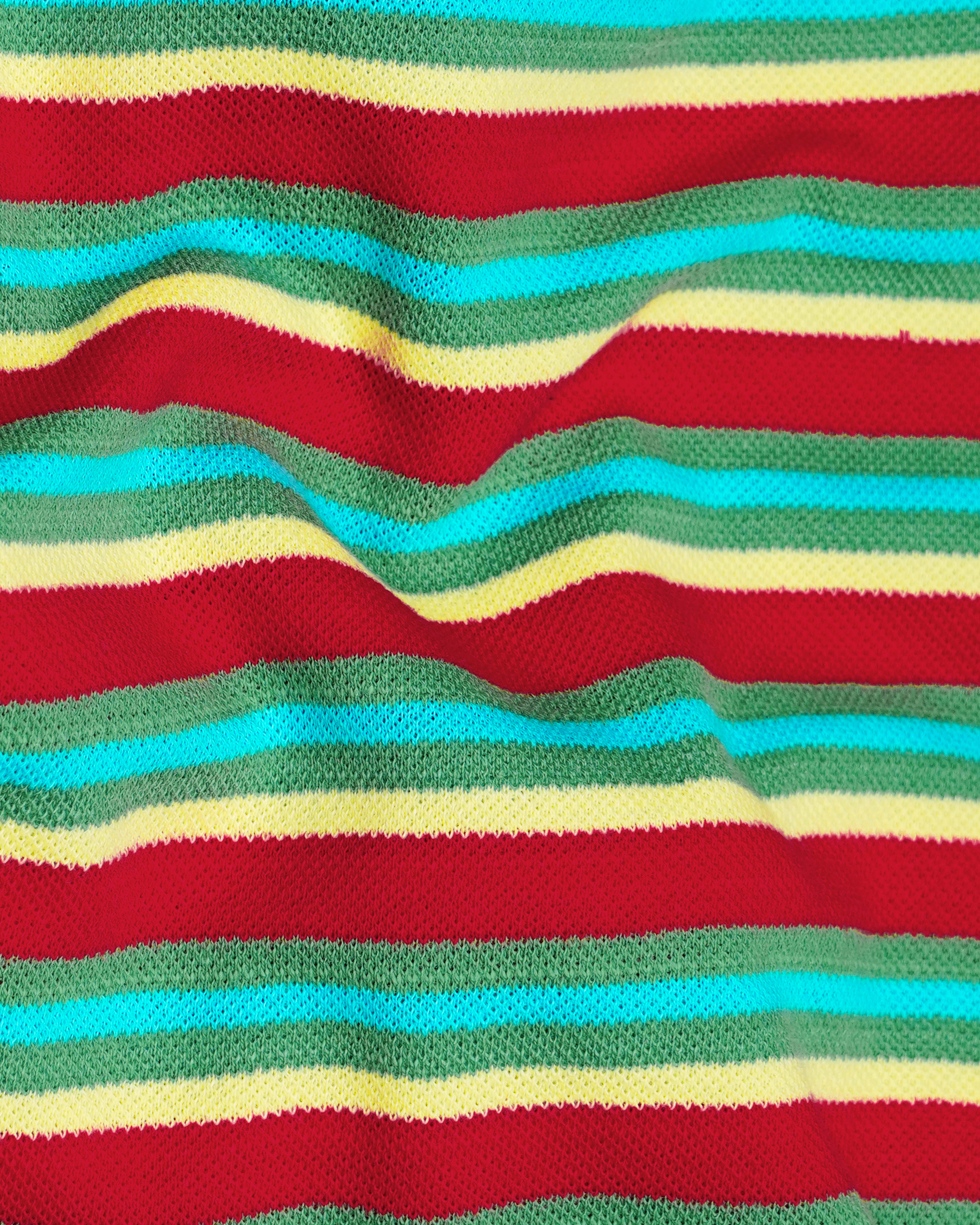 Shiraz Red and Viridian Green Multicolour Striped Super Soft Organic Cotton Mercerised Pique Polo TS625-S, TS625-M, TS625-L, TS625-XL, TS625-XXL