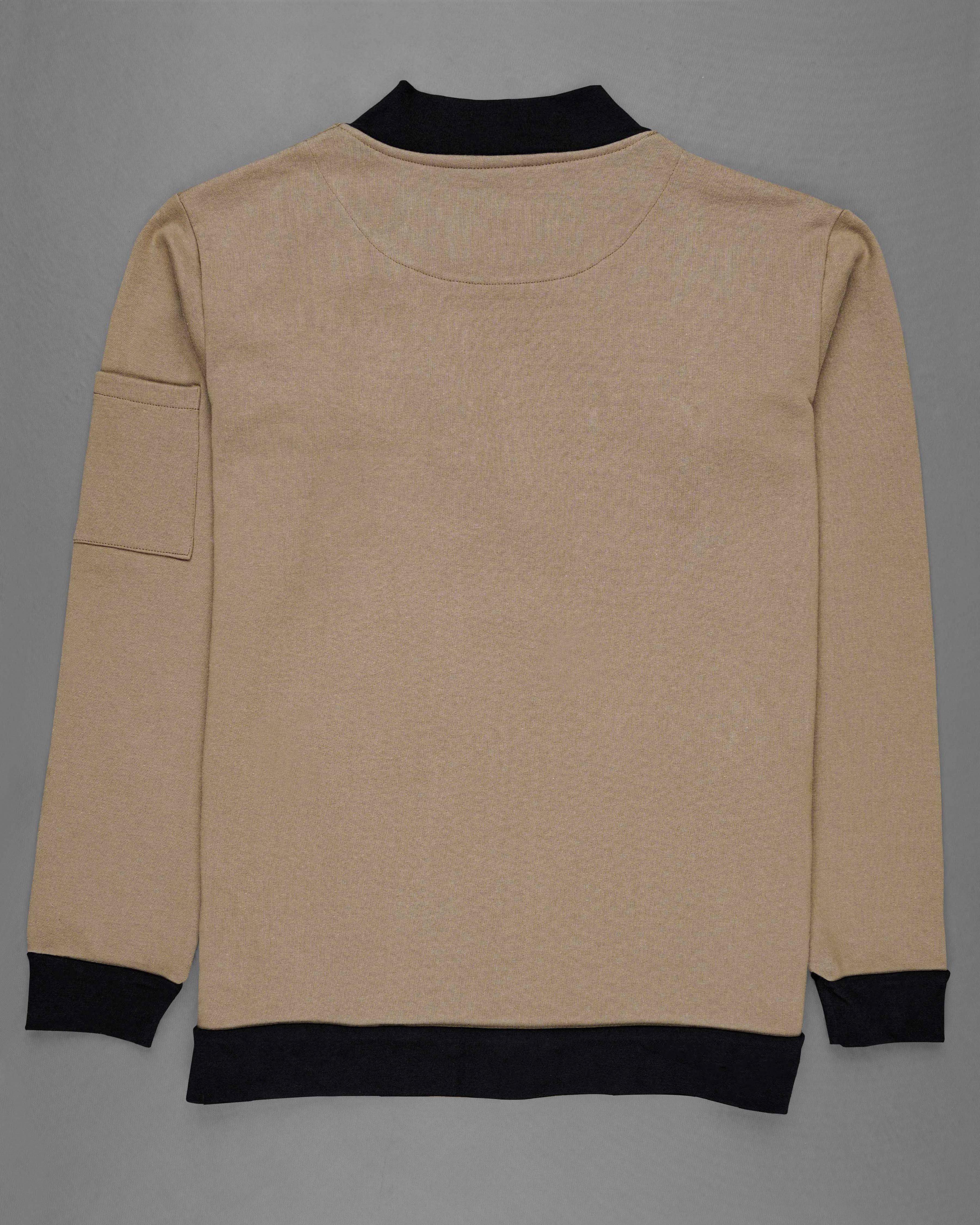 Pale Oyster Brown Heavyweight Bomber Jacket TS631-38, TS631-39, TS631-40, TS631-42, TS631-44, TS631-46