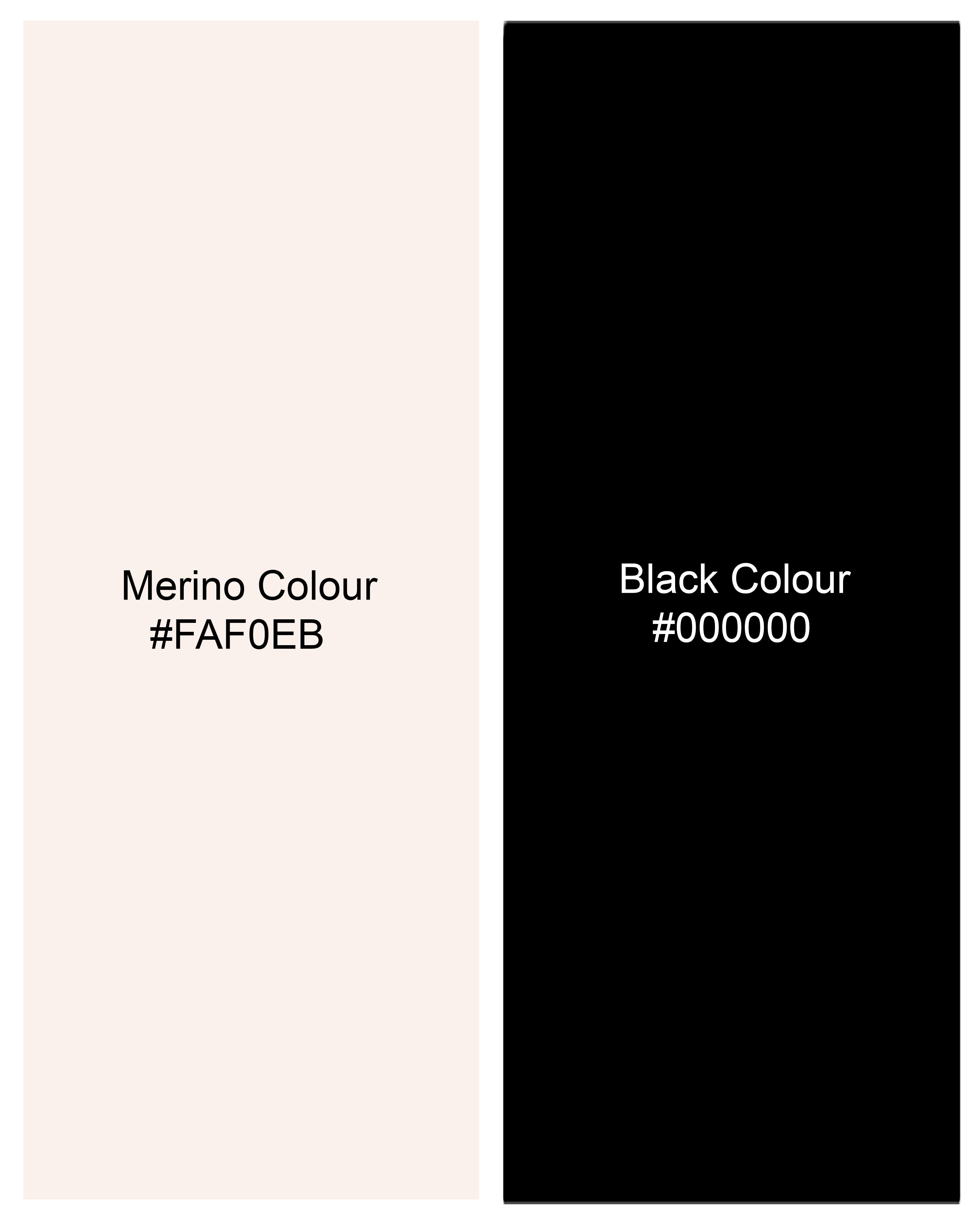 Merino Cream with Jade Black Quirky Printed Full Sleeve Premium Cotton Jersey Sweatshirt TS634-S, TS634-M, TS634-L, TS634-XL, TS634-XXL