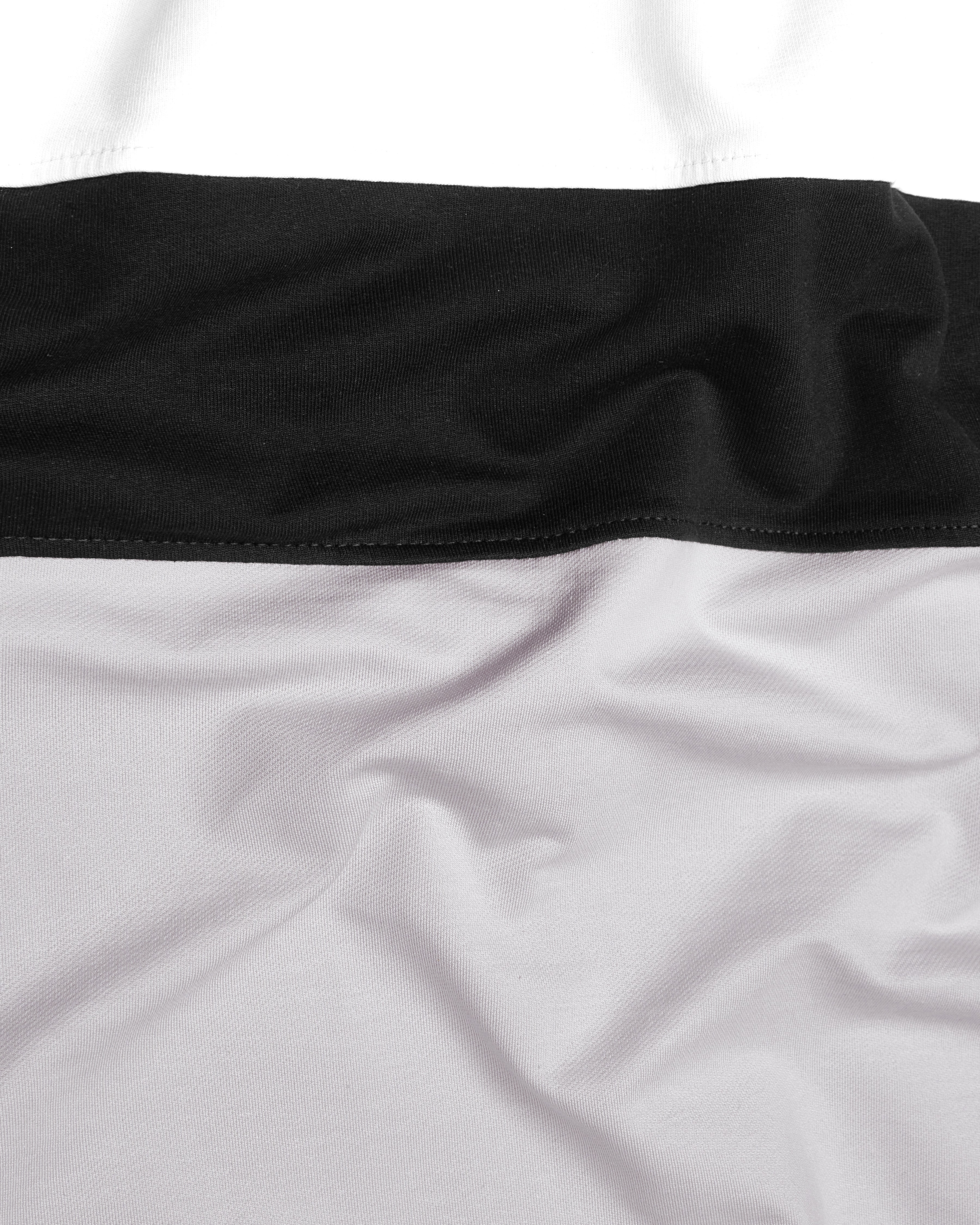 Cloud Gray with White and Black Block Pattern Sweatshirt TS667-S, TS667-M, TS667-L, TS667-XL, TS667-XXL