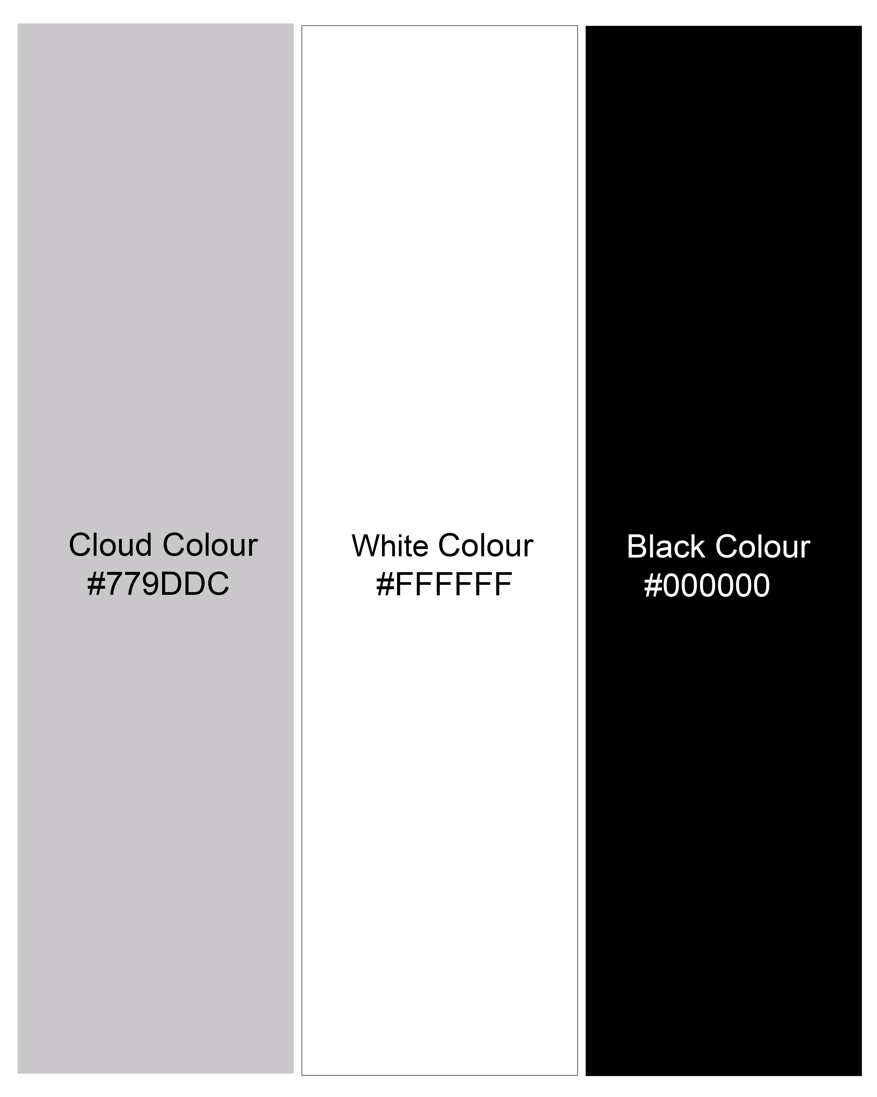 Cloud Gray with White and Black Block Pattern Sweatshirt TS667-S, TS667-M, TS667-L, TS667-XL, TS667-XXL