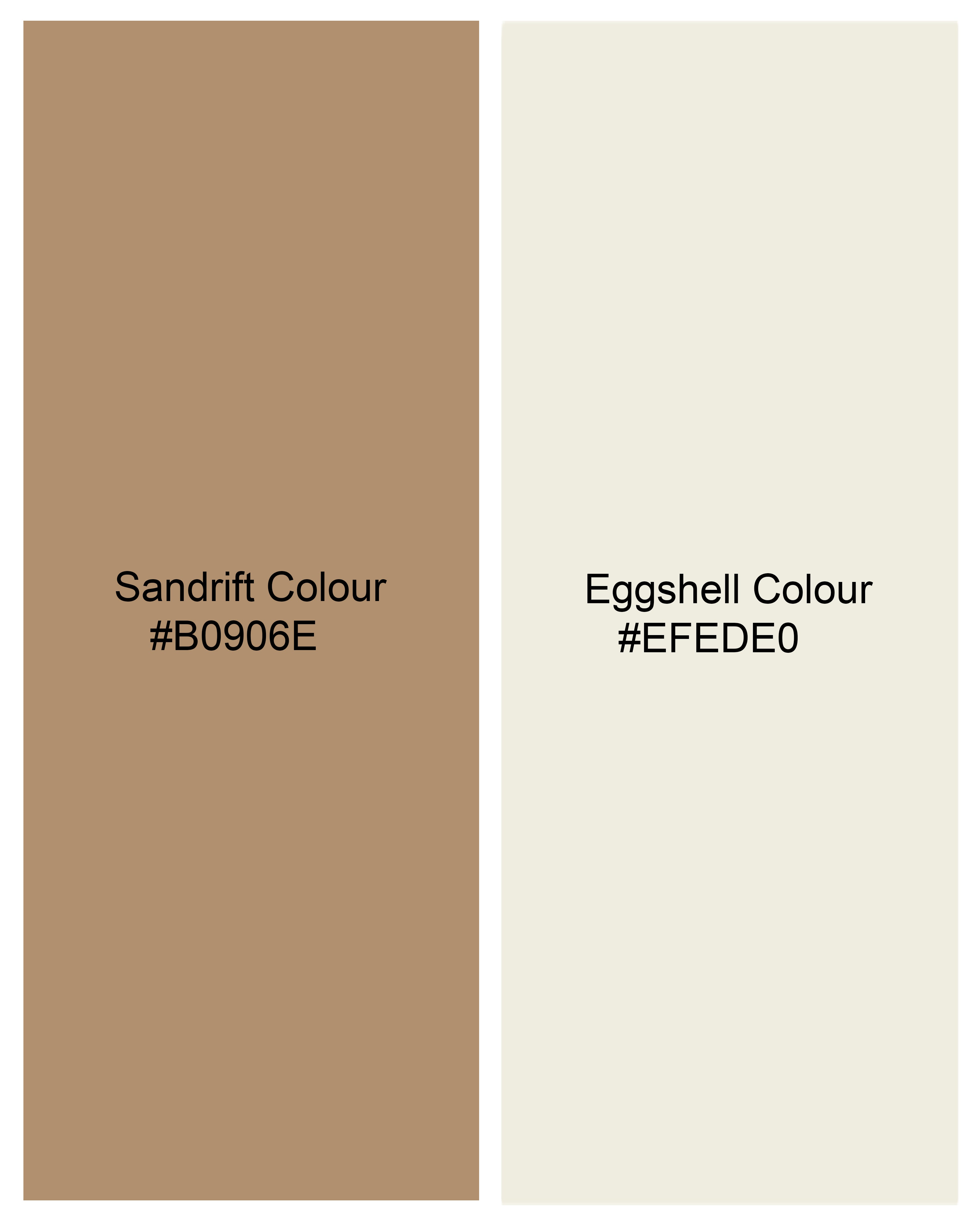 Eggshell Cream Block Pattern Full Sleeve Premium Cotton Heavyweight Sweatshirt TS675-S, TS675-M, TS675-L, TS675-XL, TS675-XXL