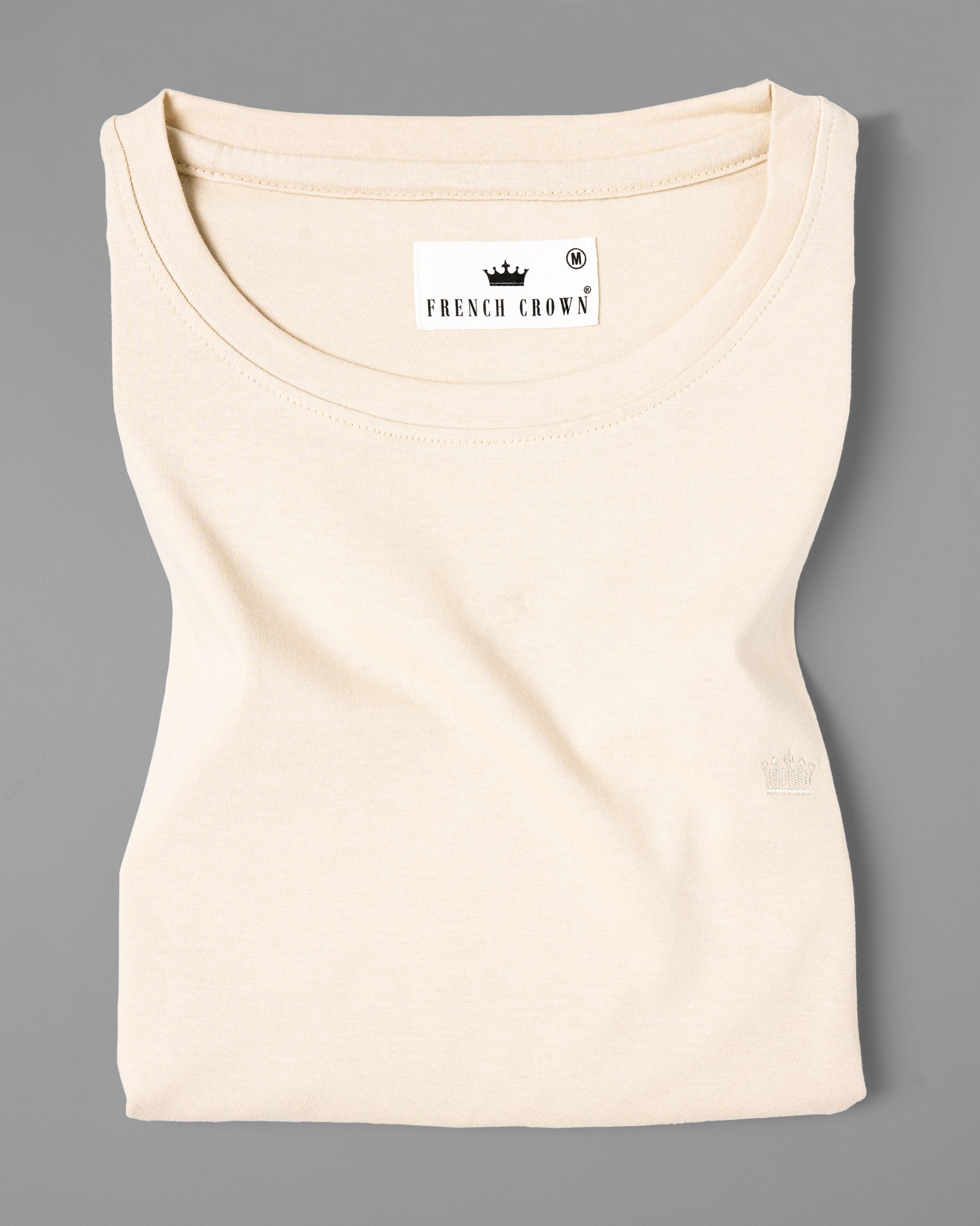 Beige Super Soft Premium Organic Cotton T-shirt TS067-S, TS067-M, TS067-L, TS067-XL, TS067-XXL