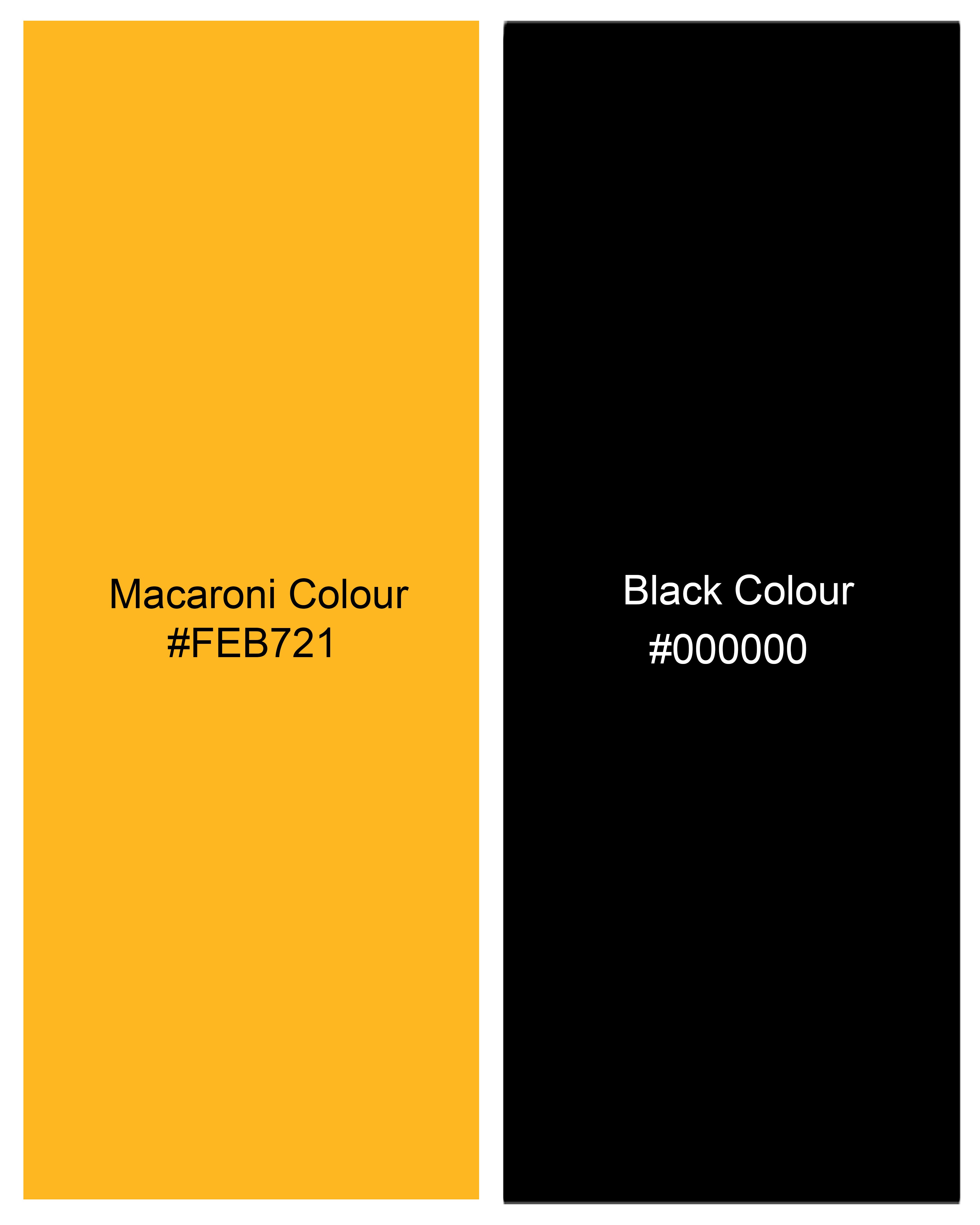 Macaroni Yellow with a Black Patch Pocket Premium Jersey Sweatshirt TS699-S, TS699-M, TS699-L, TS699-XL, TS699-XXL