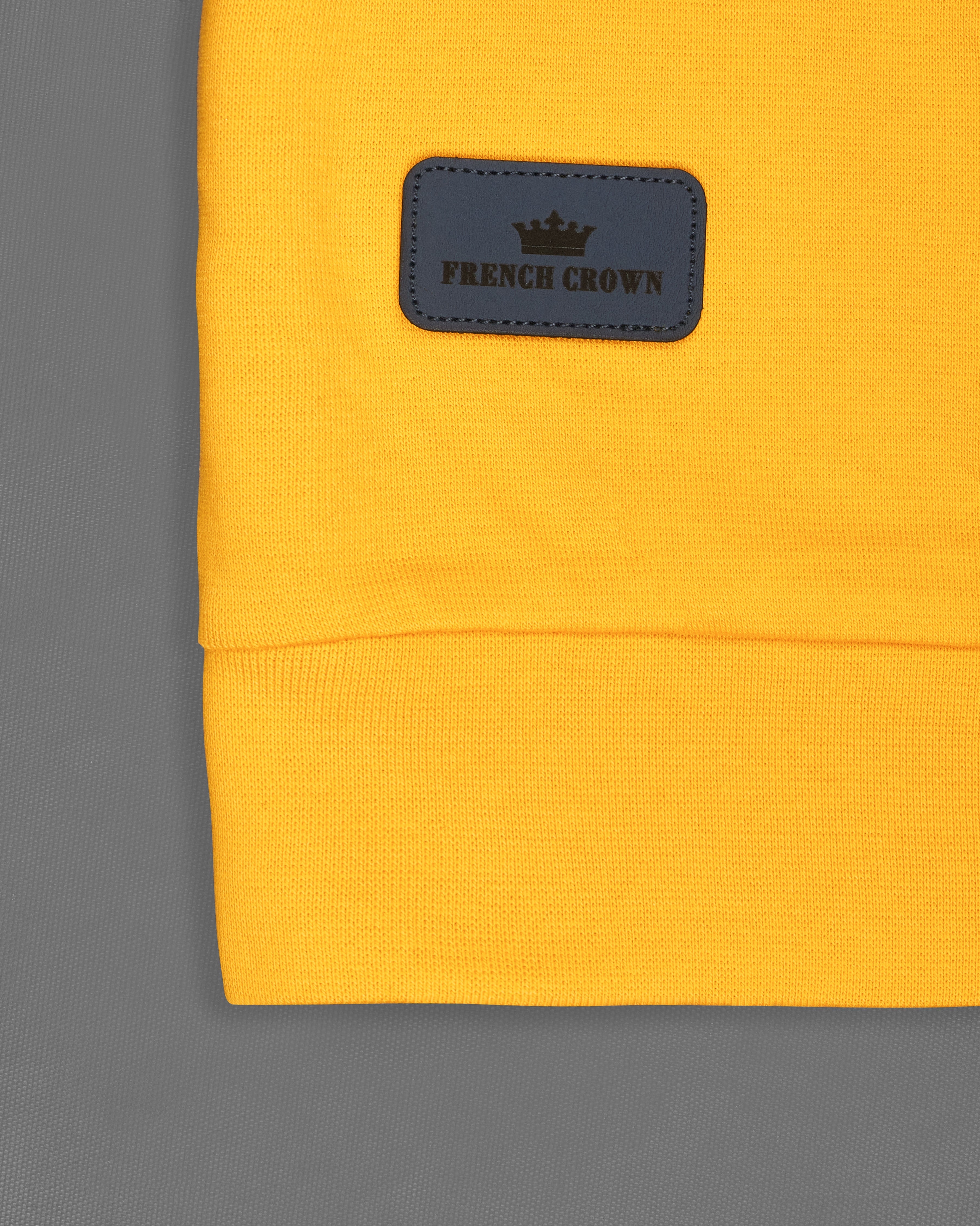 Macaroni Yellow with a Black Patch Pocket Premium Jersey Sweatshirt TS699-S, TS699-M, TS699-L, TS699-XL, TS699-XXL
