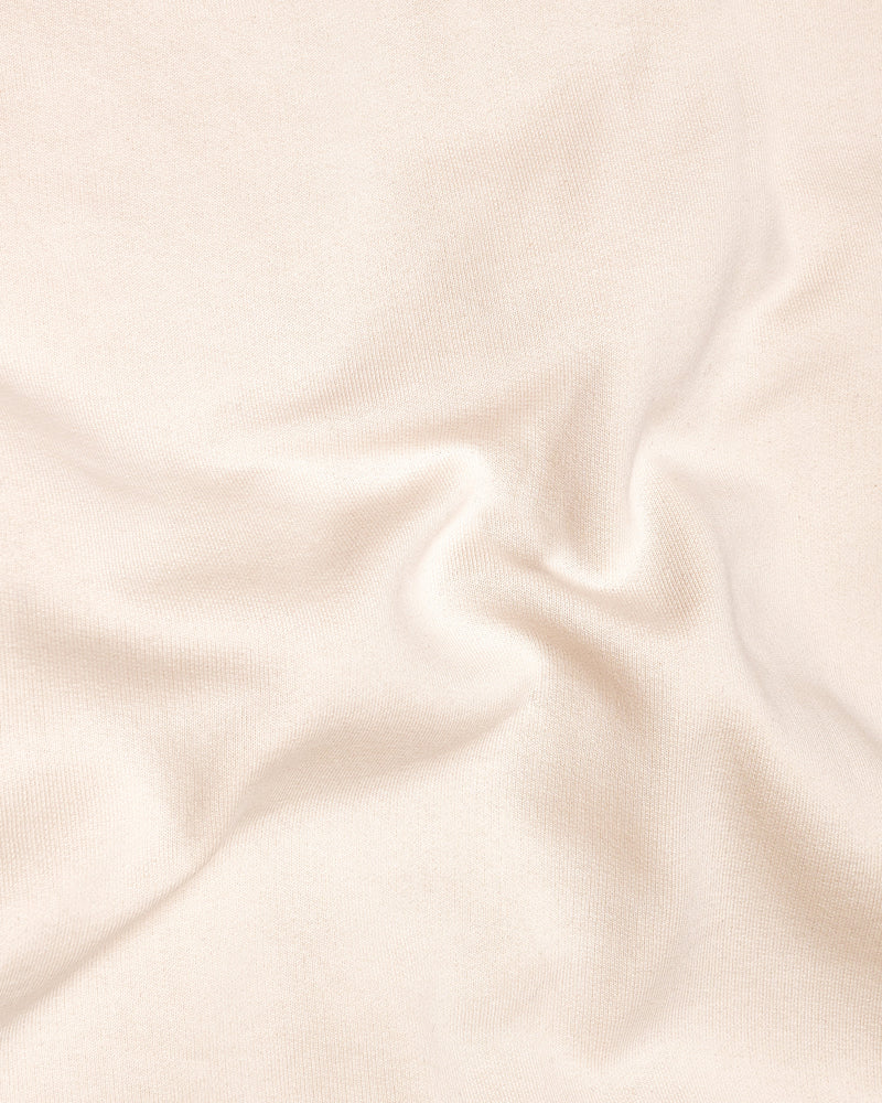 Bizarre Cream with Colonial Yellow Pique Polo Heavy weight Sweatshirt with Zipper Closure TS701-S, TS701-M, TS701-L, TS701-XL, TS701-XXL
