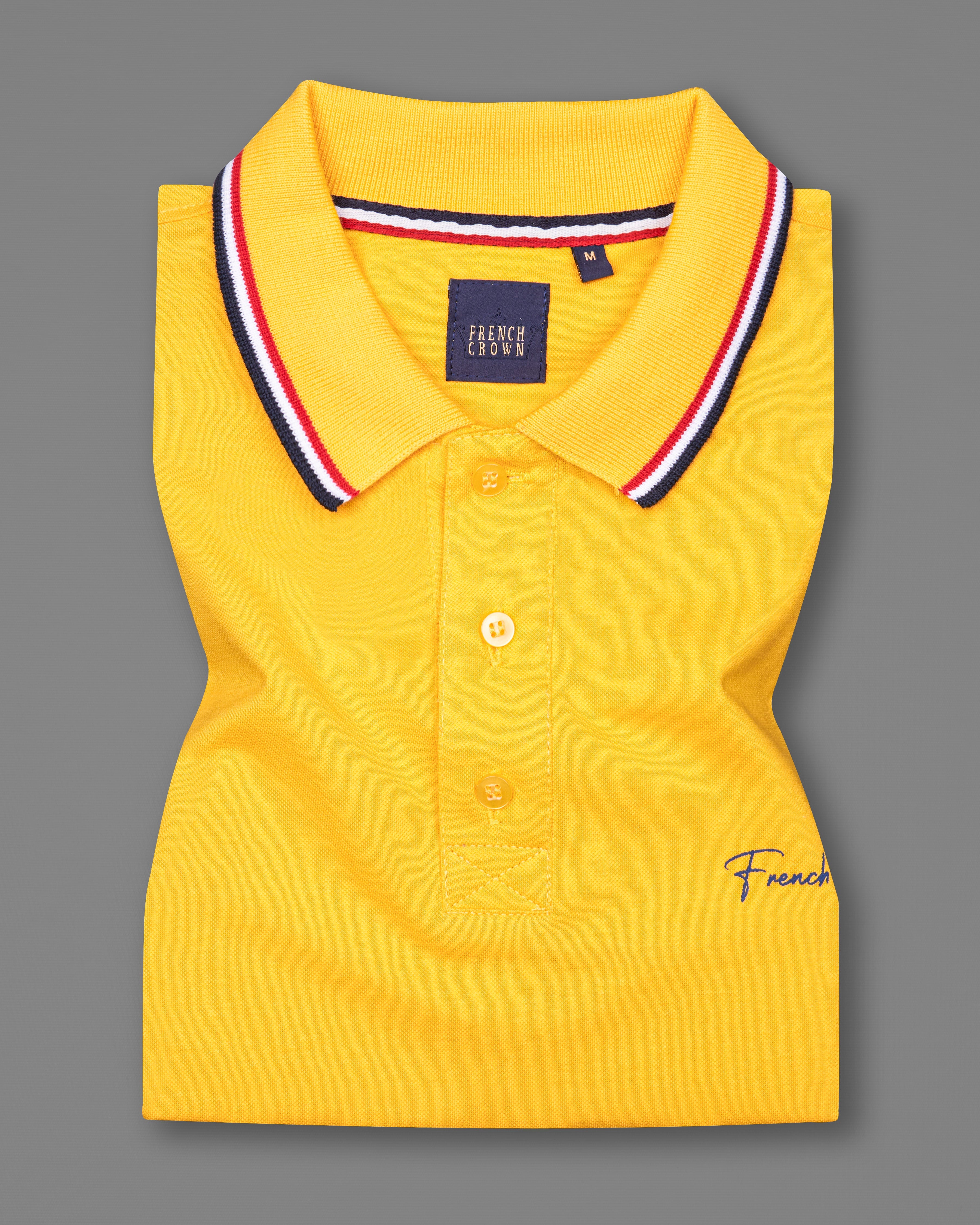 Sunglow Yellow Organic Cotton Mercerised Pique Polo TS805-S, TS805-M, TS805-L, TS805-XL, TS805-XXL