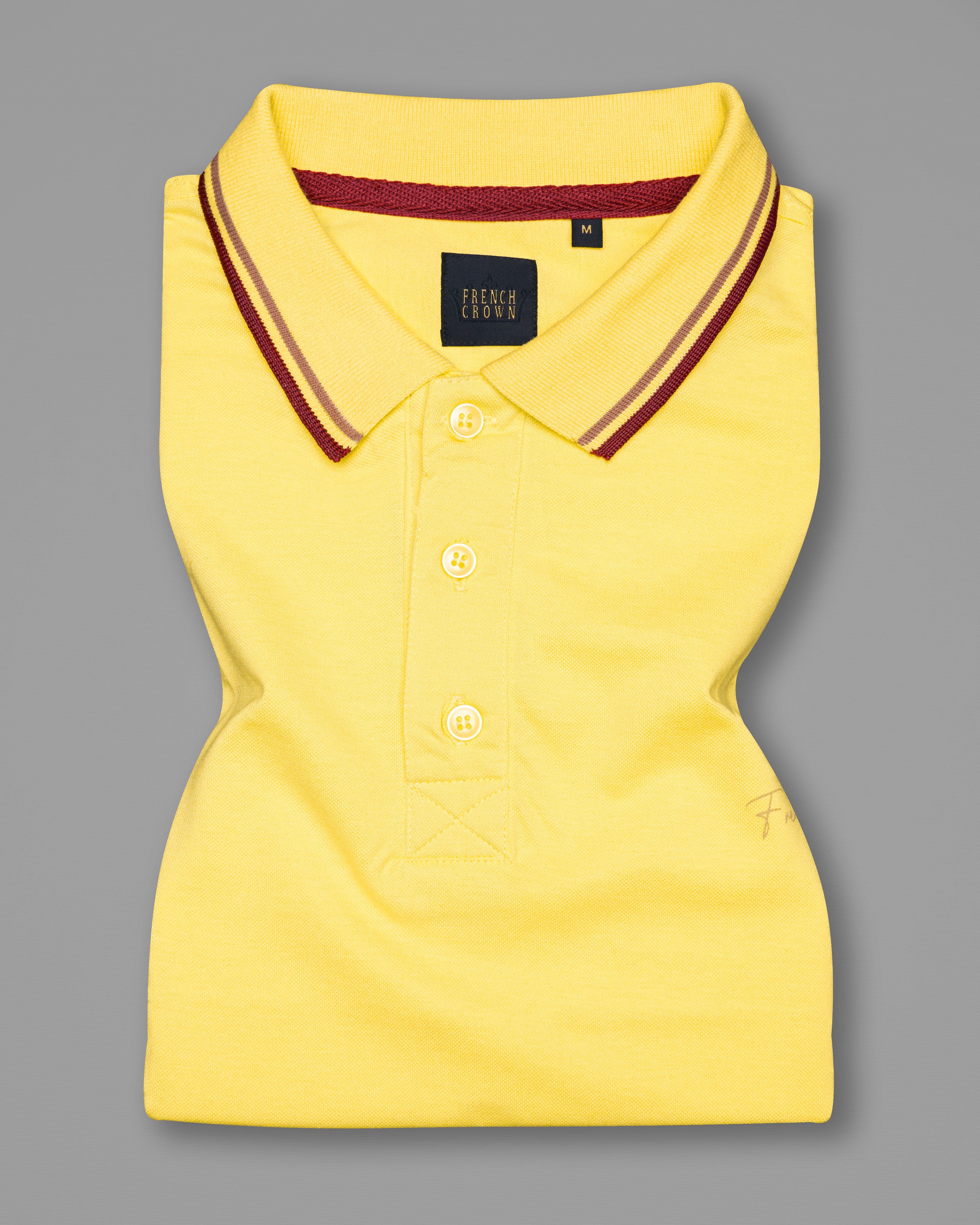Kournikova Yellow Organic Cotton Mercerised Pique Polo TS824-S, TS824-M, TS824-L, TS824-XL, TS824-XXL