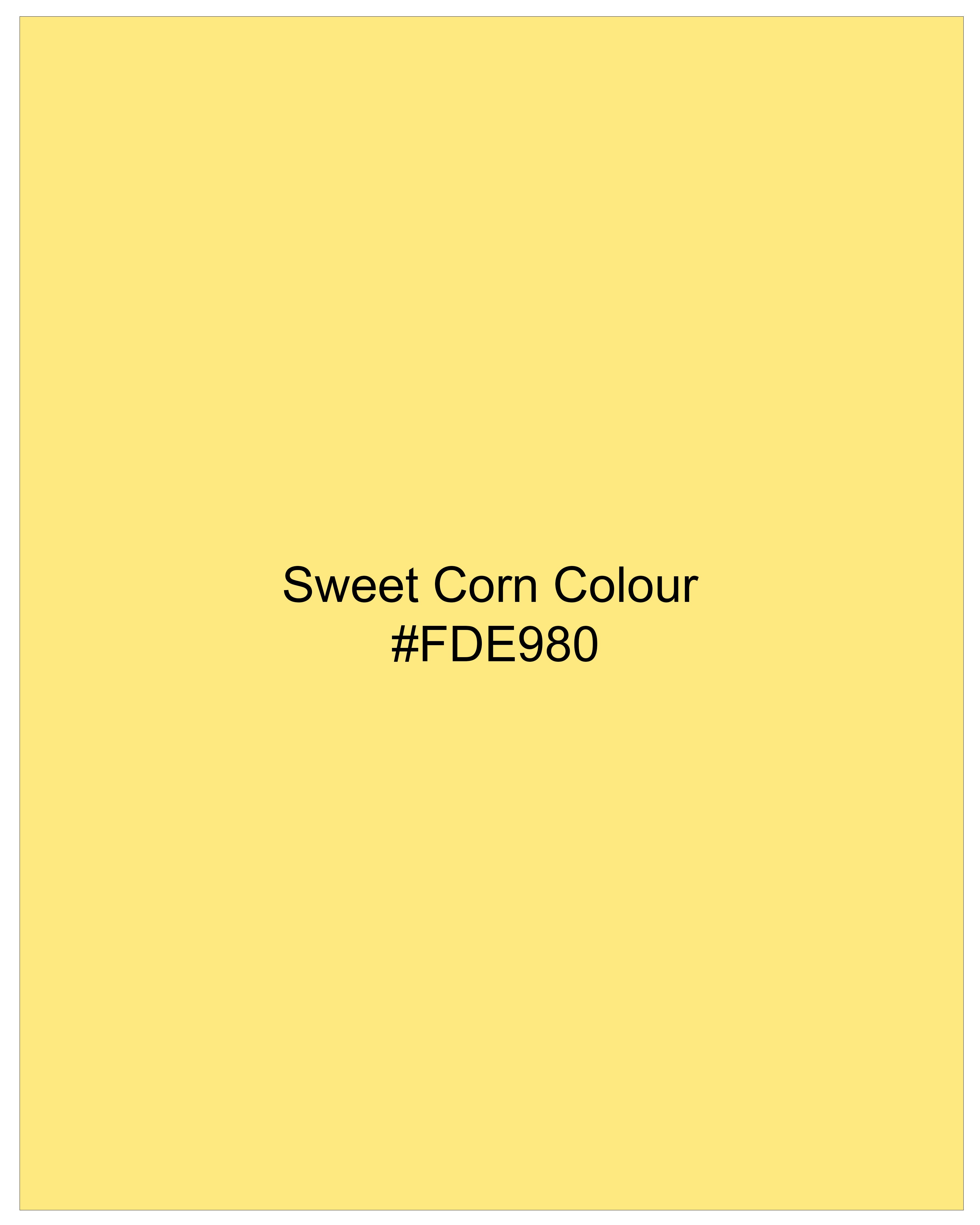 Sweet Corn Yellow Organic Cotton Mercerised Pique Polo TS842-S, TS842-M, TS842-L, TS842-XL, TS842-XXL