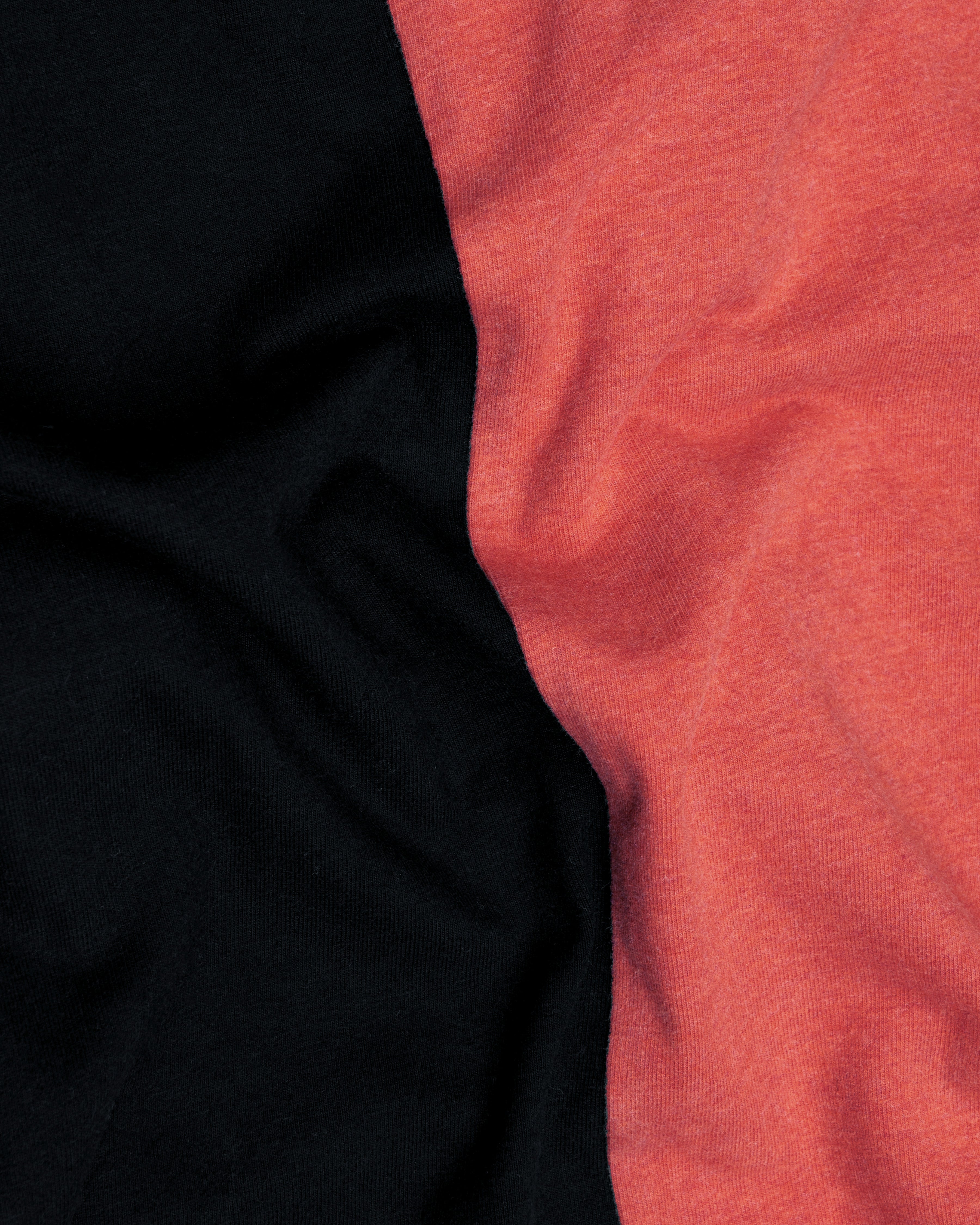 Jade Black and Chestnut Red Premium Cotton T-Shirt TS849-S, TS849-M, TS849-L, TS849-XL, TS849-XXL