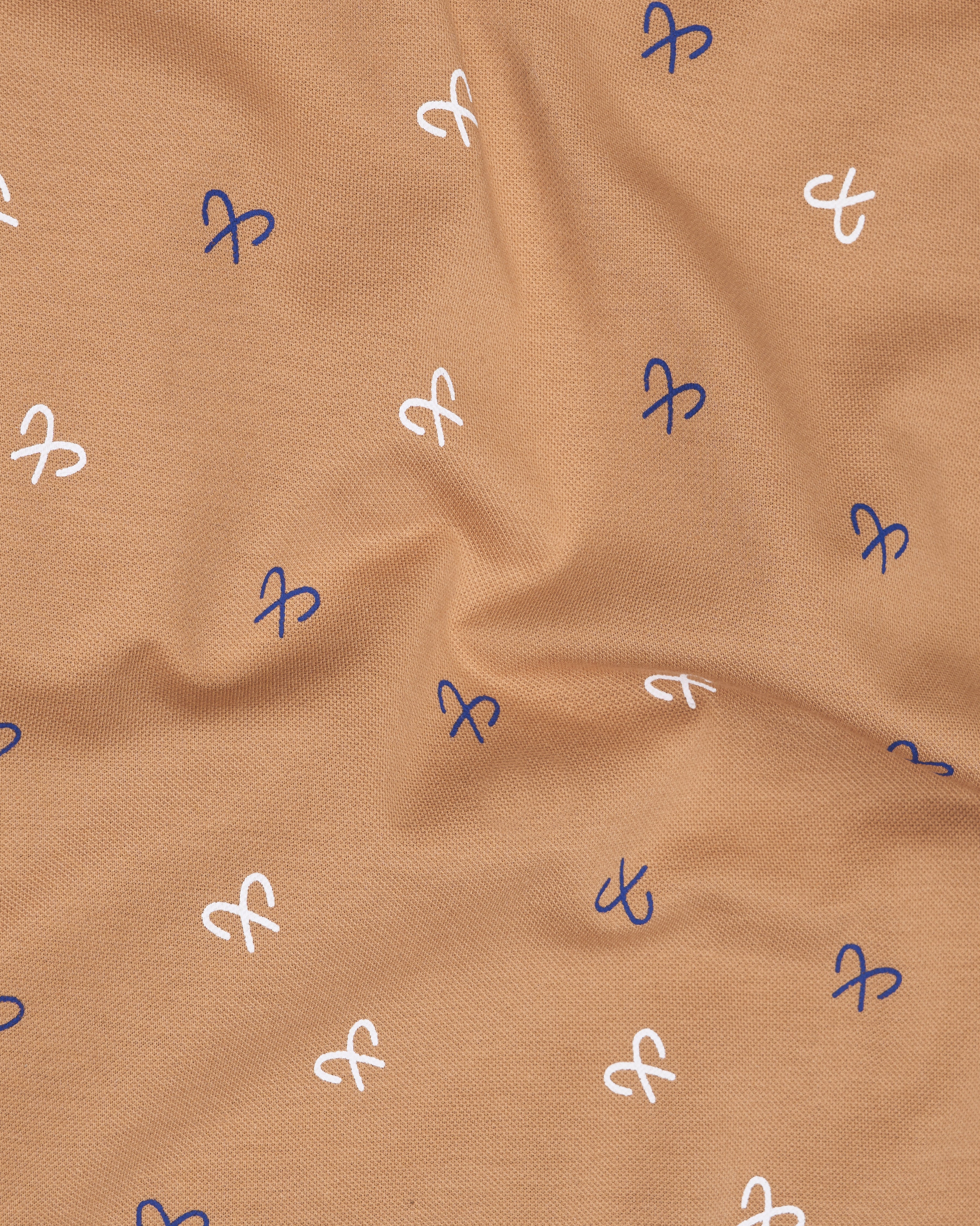 Antique Brass Brown Textured Organic Cotton Mercerised Pique Polo TS853-S, TS853-M, TS853-L, TS853-XL, TS853-XXL