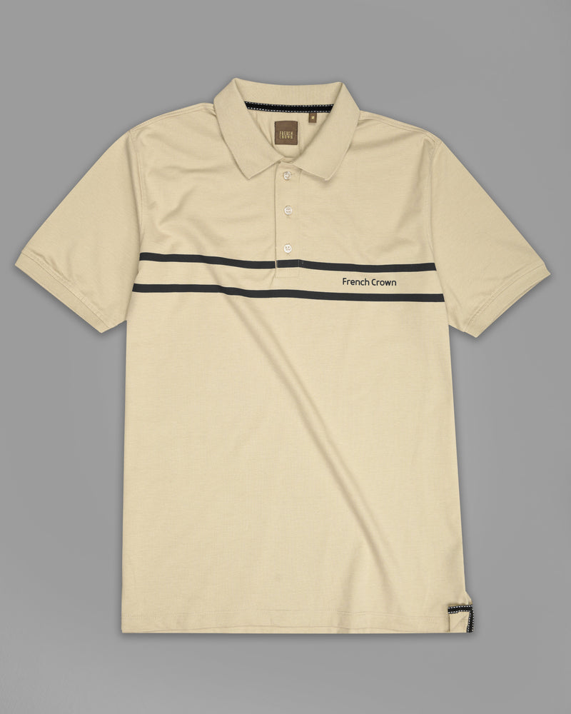 Coral Reef Brown with Black Dual Stripe Organic Cotton Pique Polo TS856-S, TS856-M, TS856-L, TS856-XL, TS856-XXL