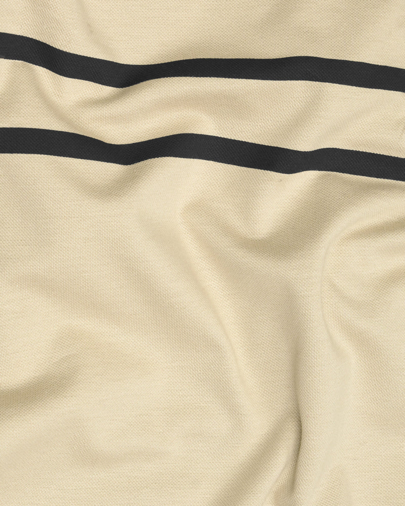 Coral Reef Brown with Black Dual Stripe Organic Cotton Pique Polo TS856-S, TS856-M, TS856-L, TS856-XL, TS856-XXL