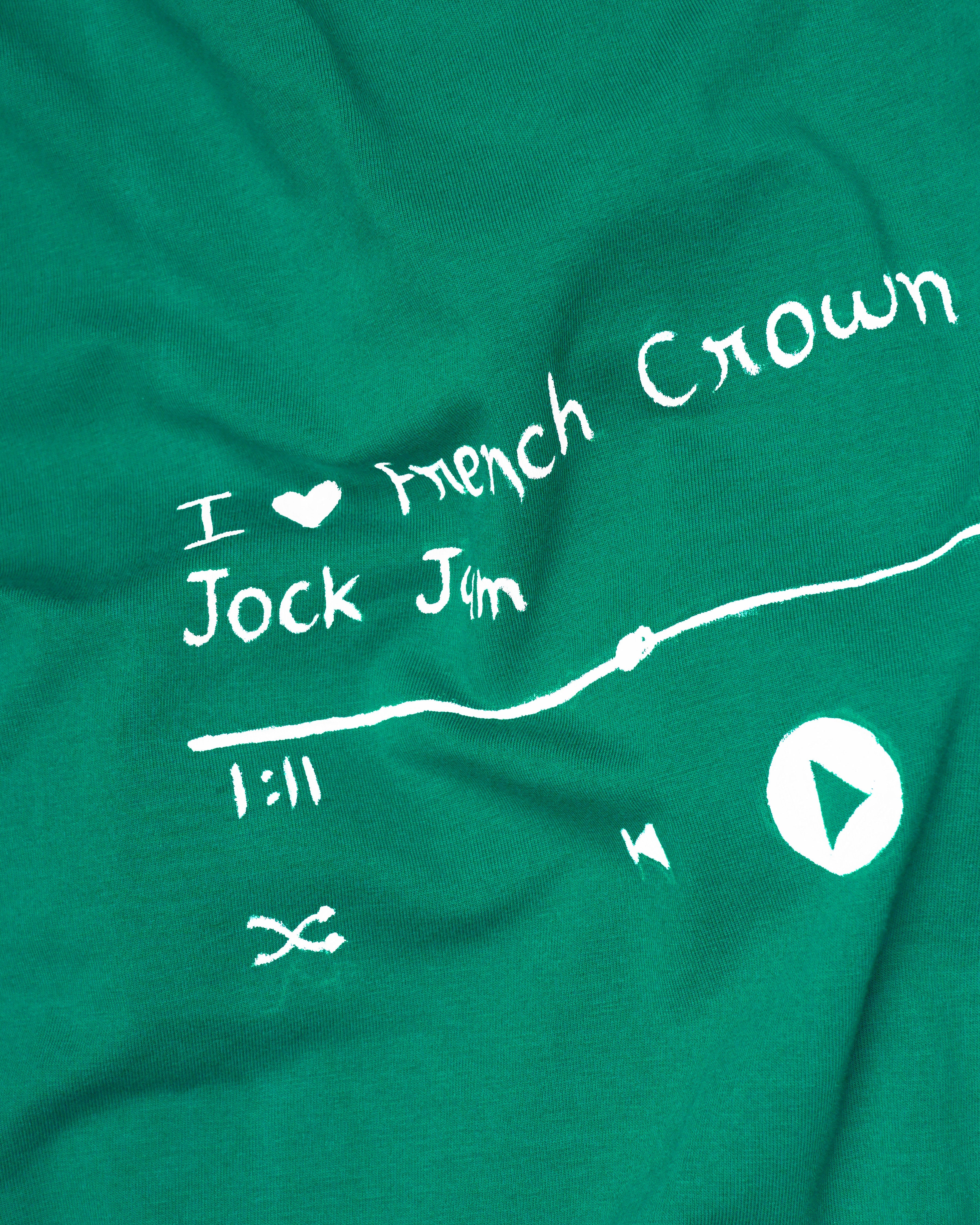 Tropical Green Hand Painted Premium Cotton T-shirt TS005-W005-S, TS005-W005-M, TS005-W005-L, TS005-W005-XL, TS005-W005-XXL