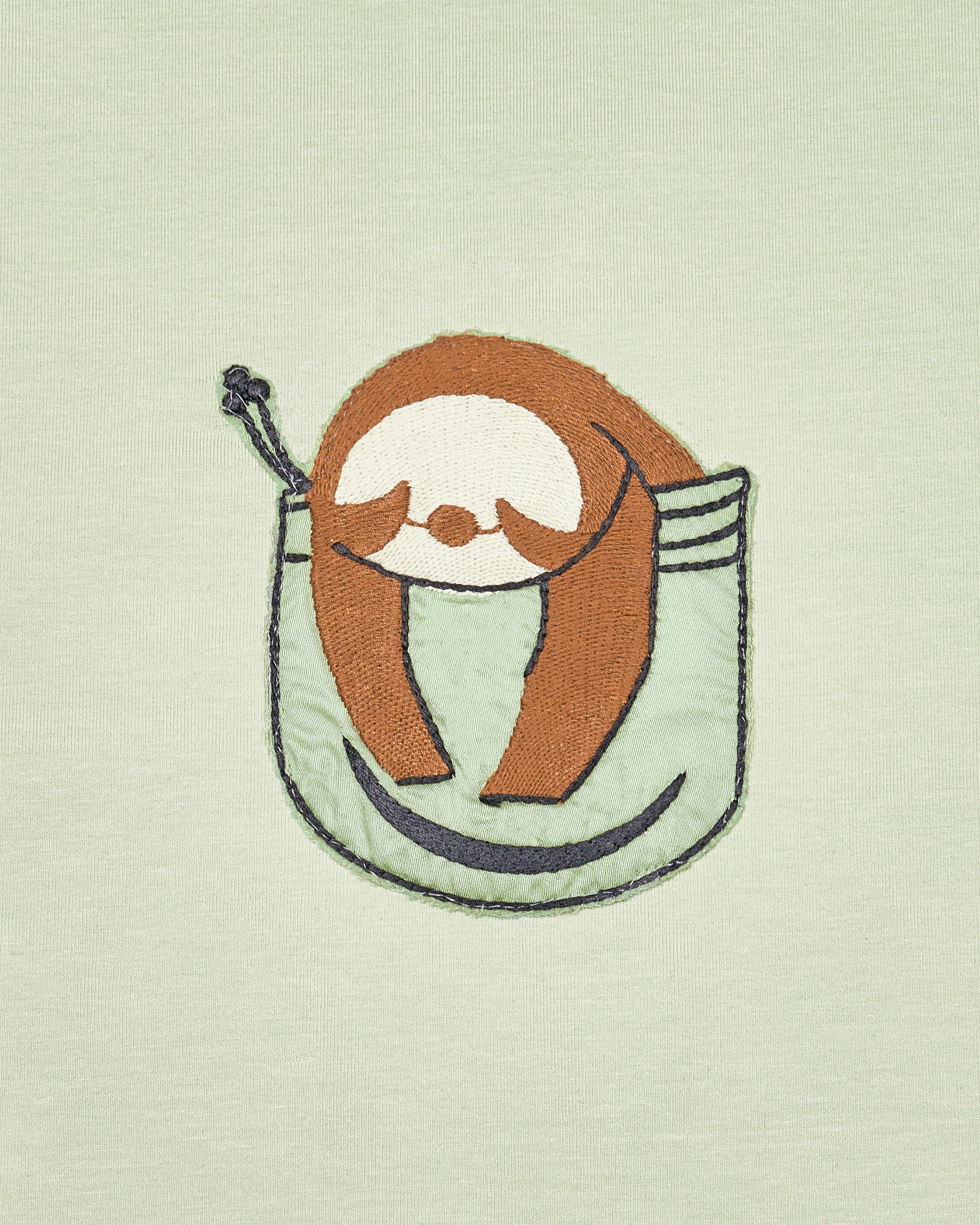 Timberwolf Green Embroidered Organic Designer T-shirt TS027-W03-S, TS027-W03-M, TS027-W03-L, TS027-W03-XL, TS027-W03-XXL