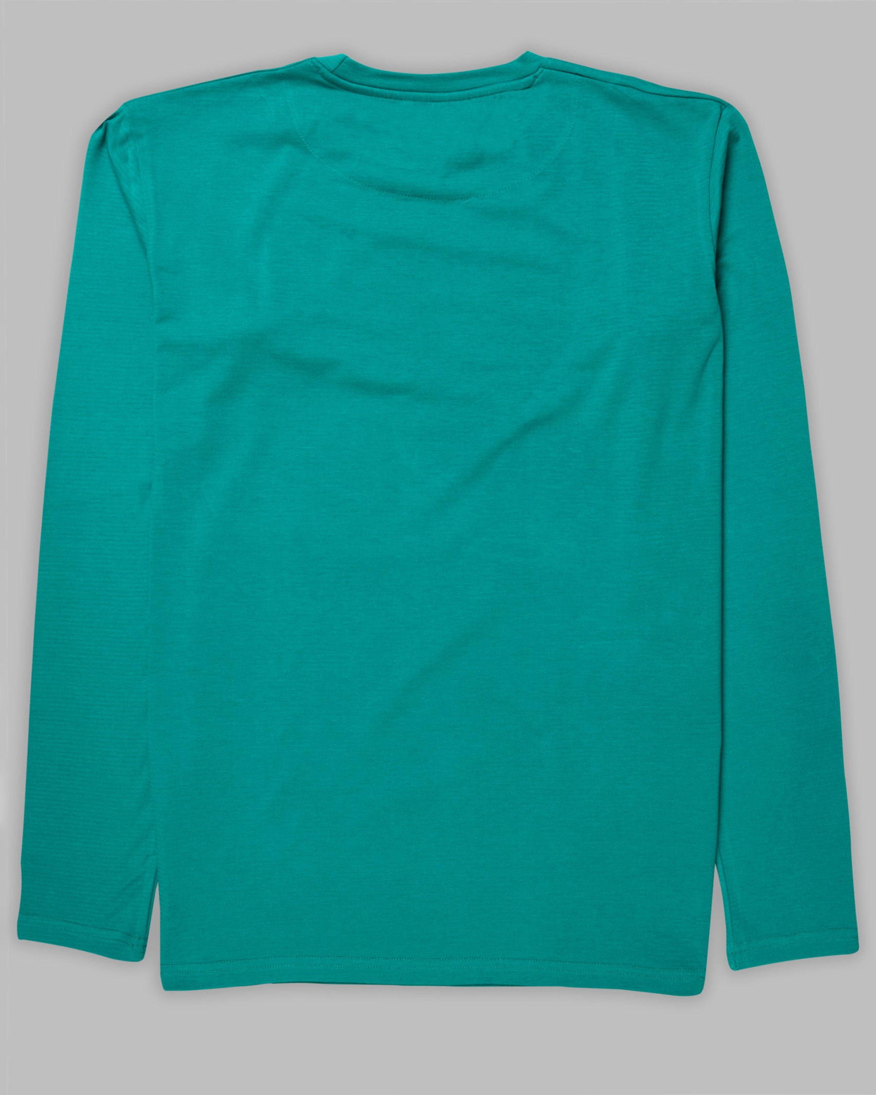 Turquoise Slubbed Full-Sleeve Super soft Supima Organic Cotton Jersey T-shirt TS147-S, TS147-M, TS147-L, TS147-XL, TS147-XXL