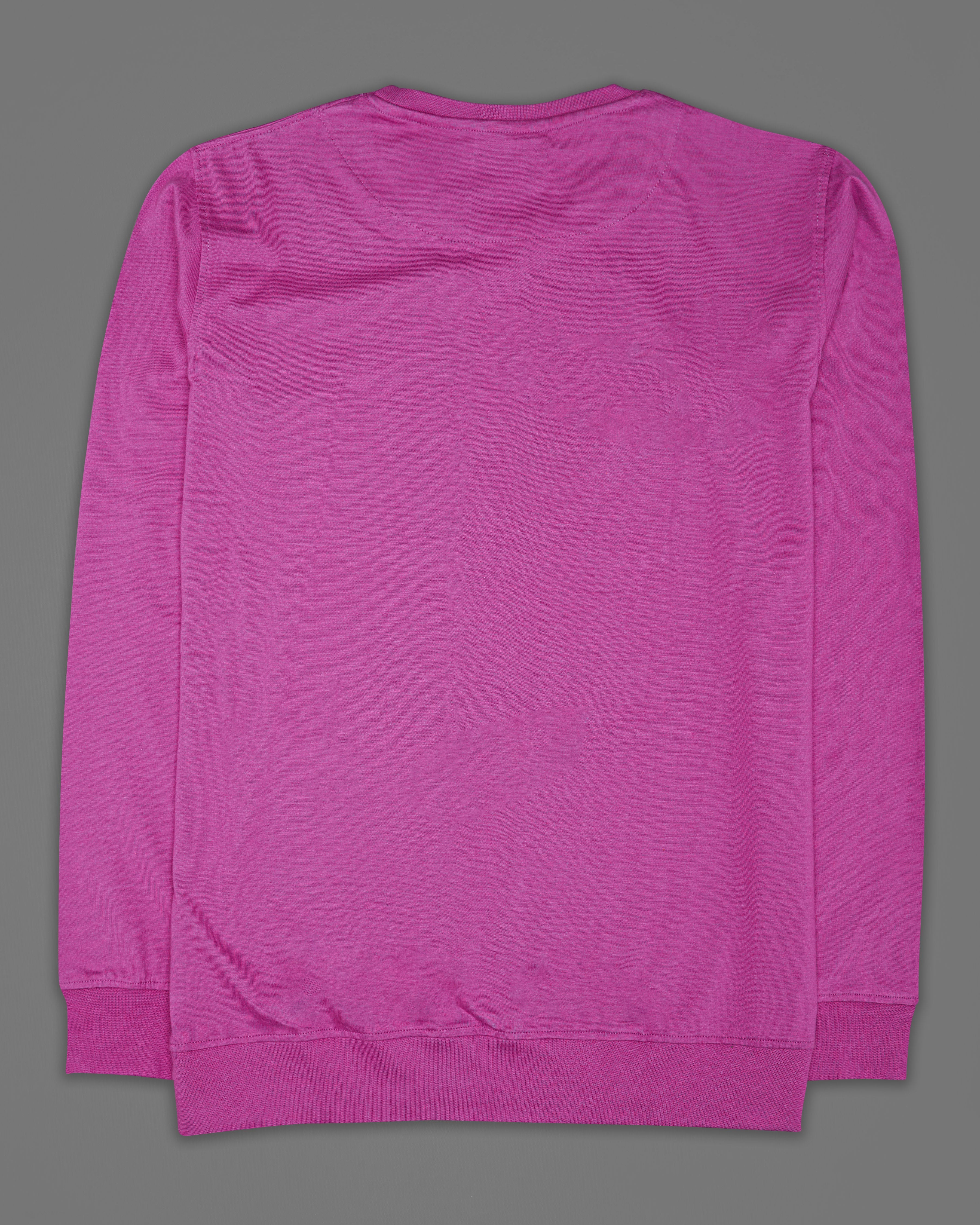 Bashful Pink Rubber Printed Super Soft Organic Cotton Sweatshirt TS166-W01-S, TS166-W01-M, TS166-W01-L, TS166-W01-XL, TS166-W01-XXL