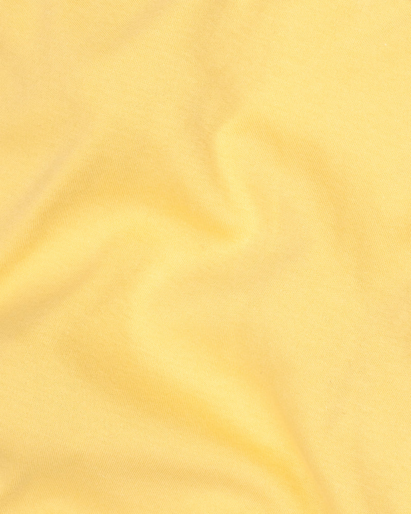 Sweet Corn Yellow with zipper pocket heavyweight premium cotton winter T-shirt TS427-S, TS427-M, TS427-L, TS427-XL, TS427-XXL, TS427-3XL, TS427-4XL