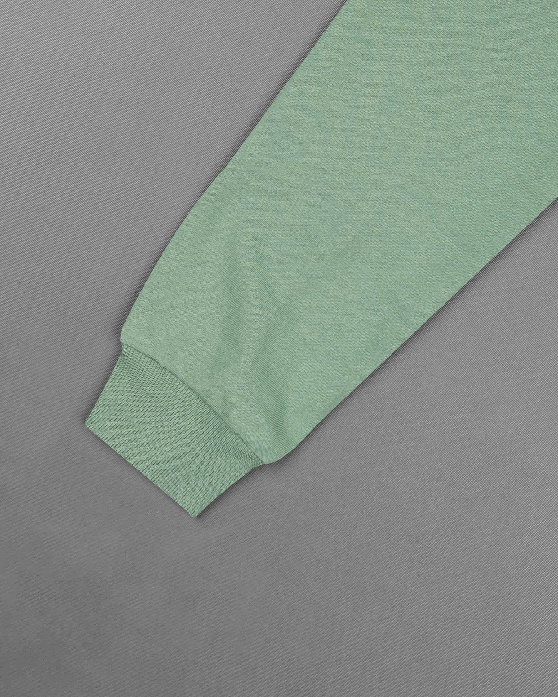 Cascade Green with Navy Blue Patch Worked Sweatshirt TS583-S, TS583-M, TS583-L, TS583-XL, TS583-XXL