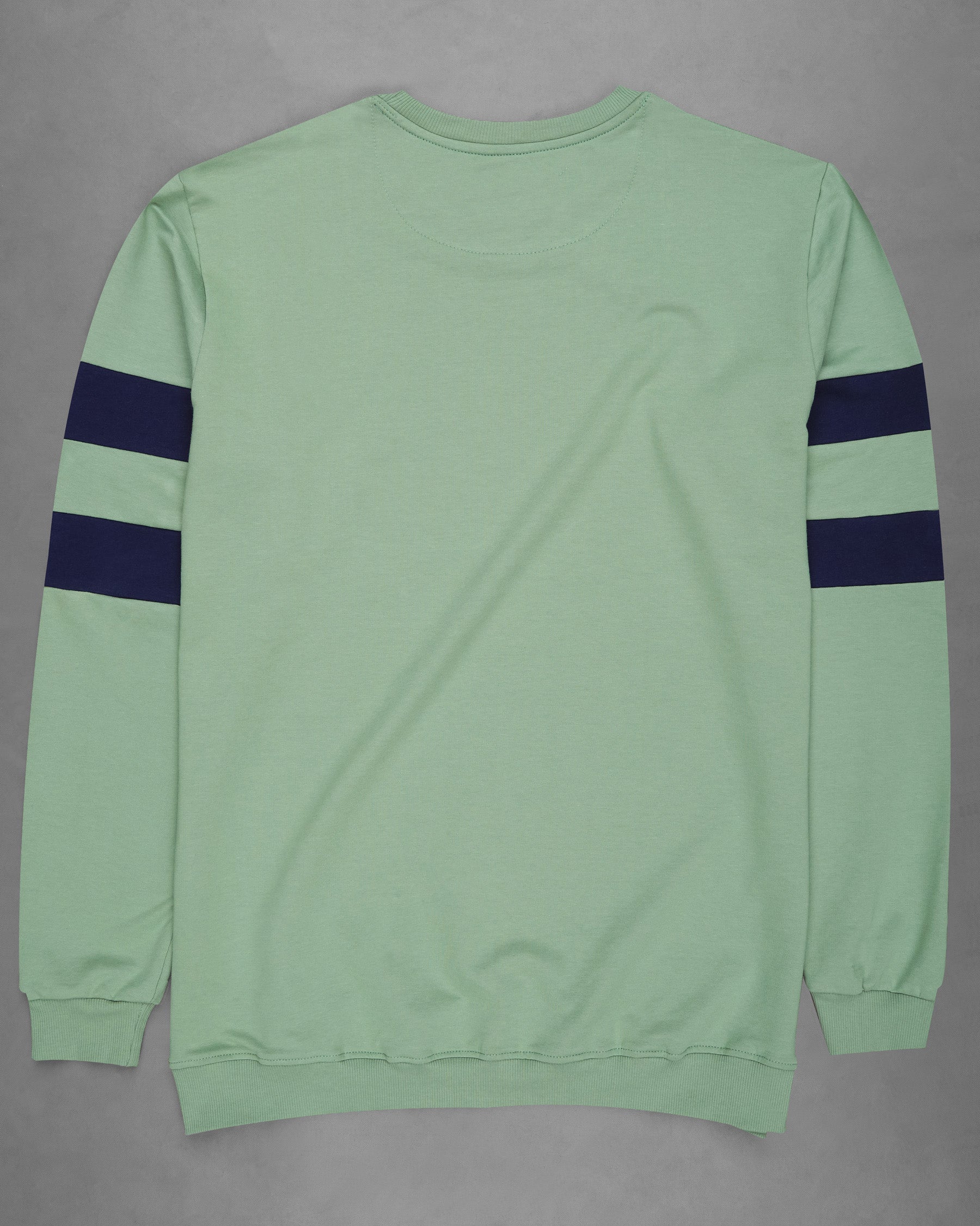 Cascade Green with Navy Blue Patch Worked Sweatshirt TS583-S, TS583-M, TS583-L, TS583-XL, TS583-XXL