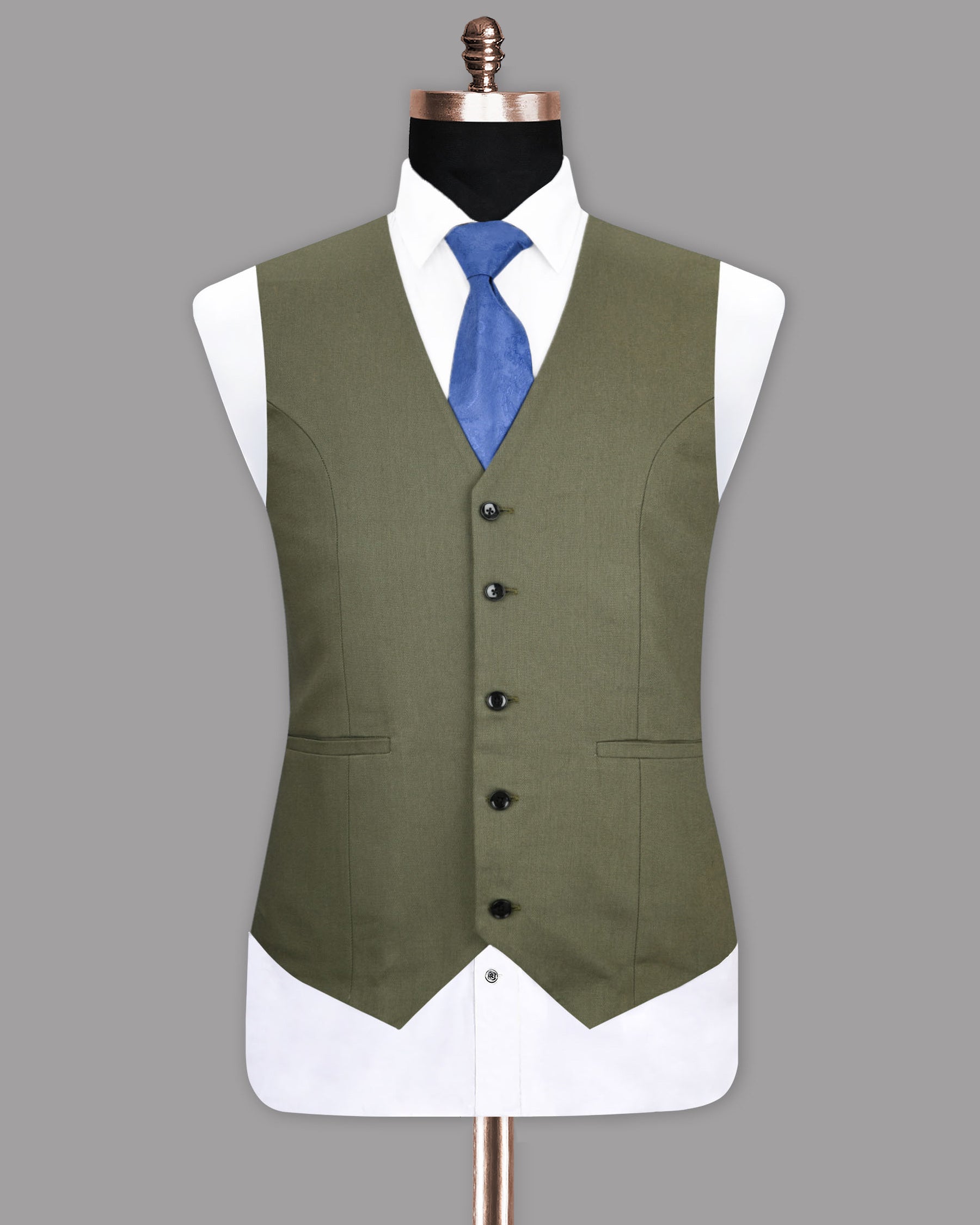 Hemlock Green Premium Cotton Waistcoat V1123-40, V1123-50, V1123-58, V1123-36, V1123-38, V1123-56, V1123-60, V1123-44, V1123-48, V1123-42, V1123-52, V1123-46, V1123-54