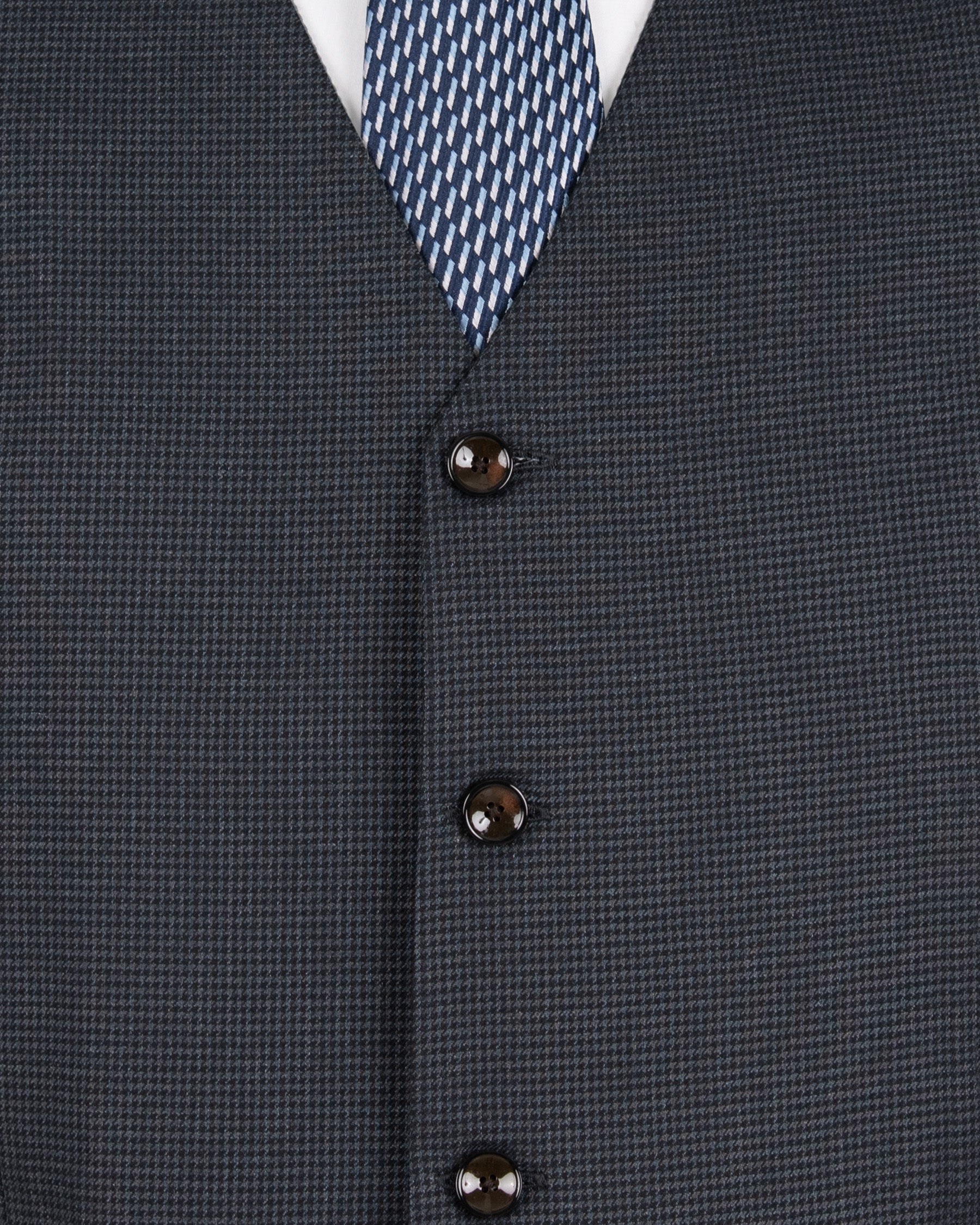 Pale Sky Grey houndstooth Wool Rich Waistcoat V1311-36, V1311-38, V1311-40, V1311-42, V1311-44, V1311-46, V1311-48, V1311-50, V1311-52, V1311-54, V1311-56, V1311-58, V1311-60