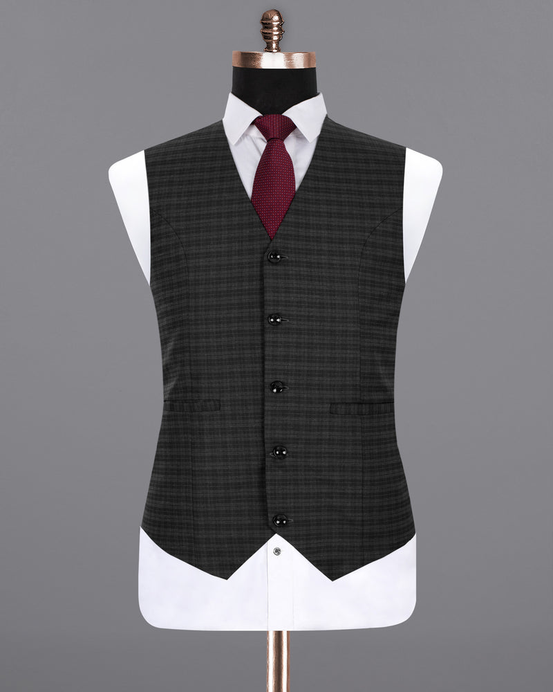 Mine Shaft Black Wool Rich Waistcoat