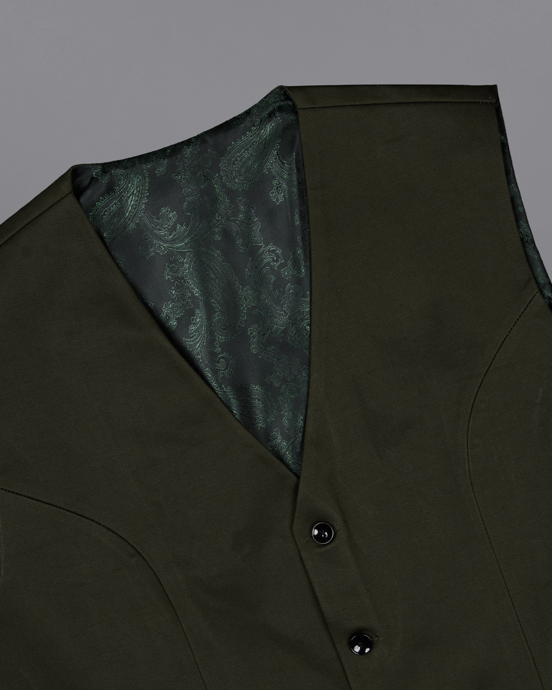 Log Cabin Green Premium Cotton Waistcoat