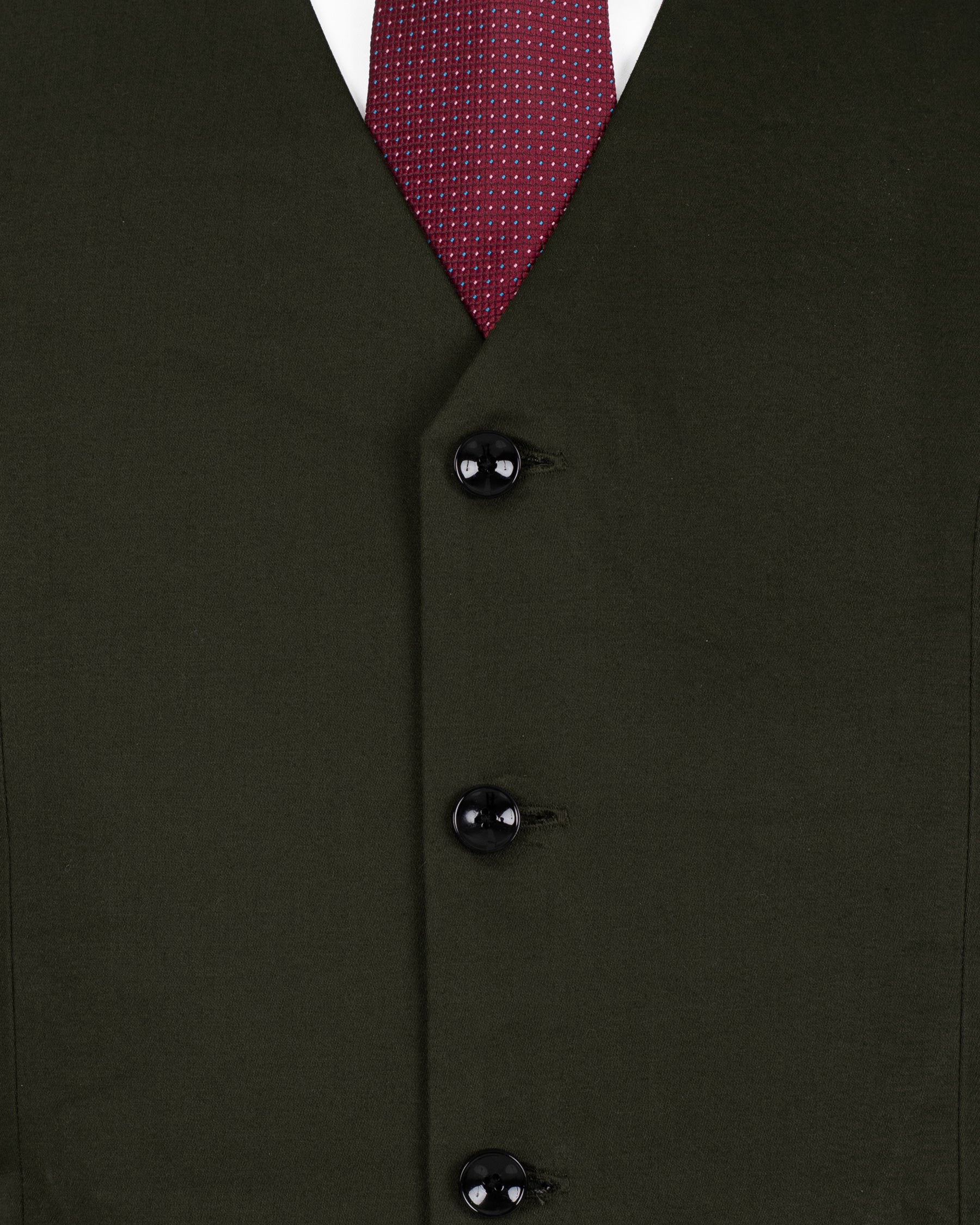 Log Cabin Green Premium Cotton Waistcoat