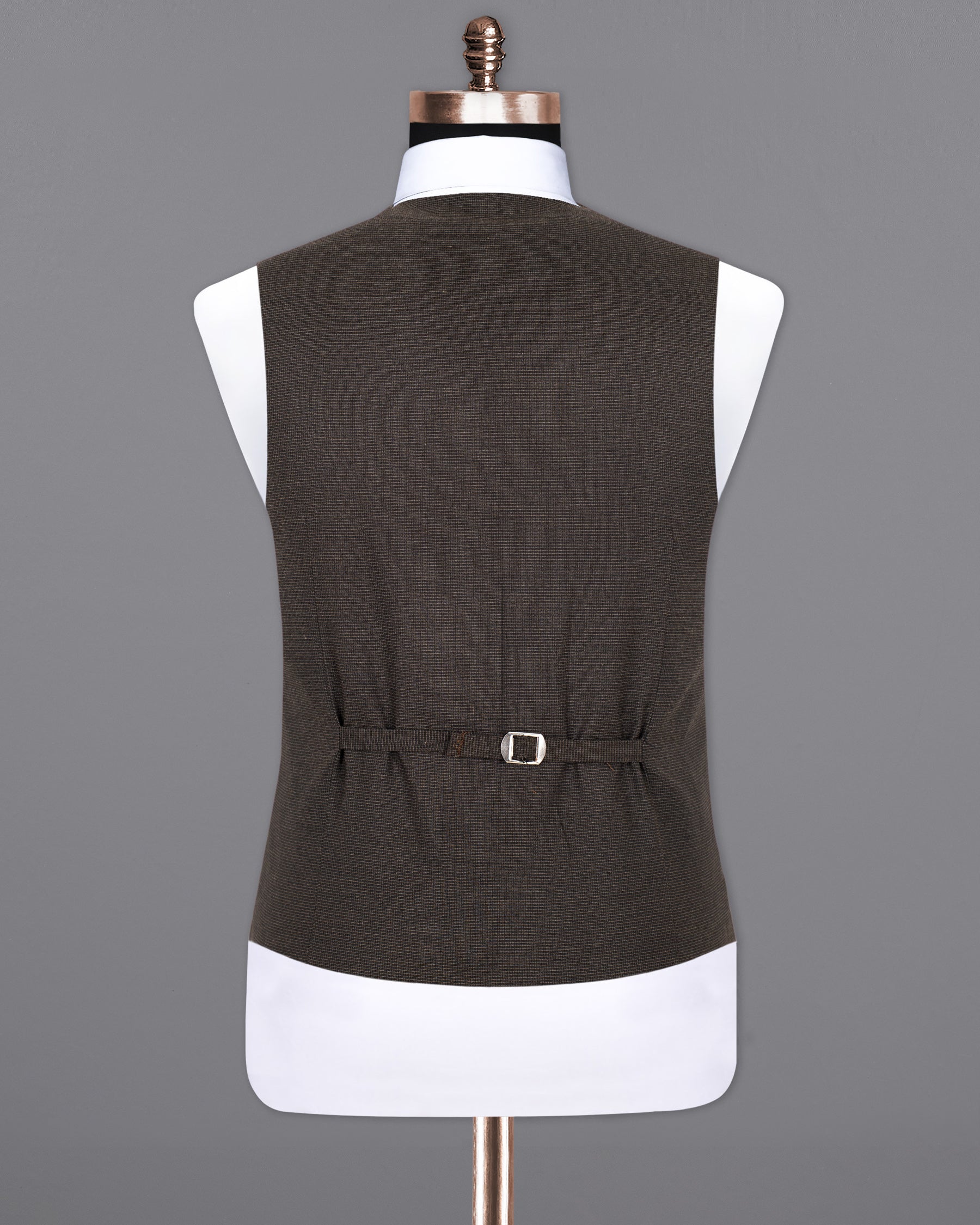 Coffee Bean Brown Premium Cotton Waistcoat