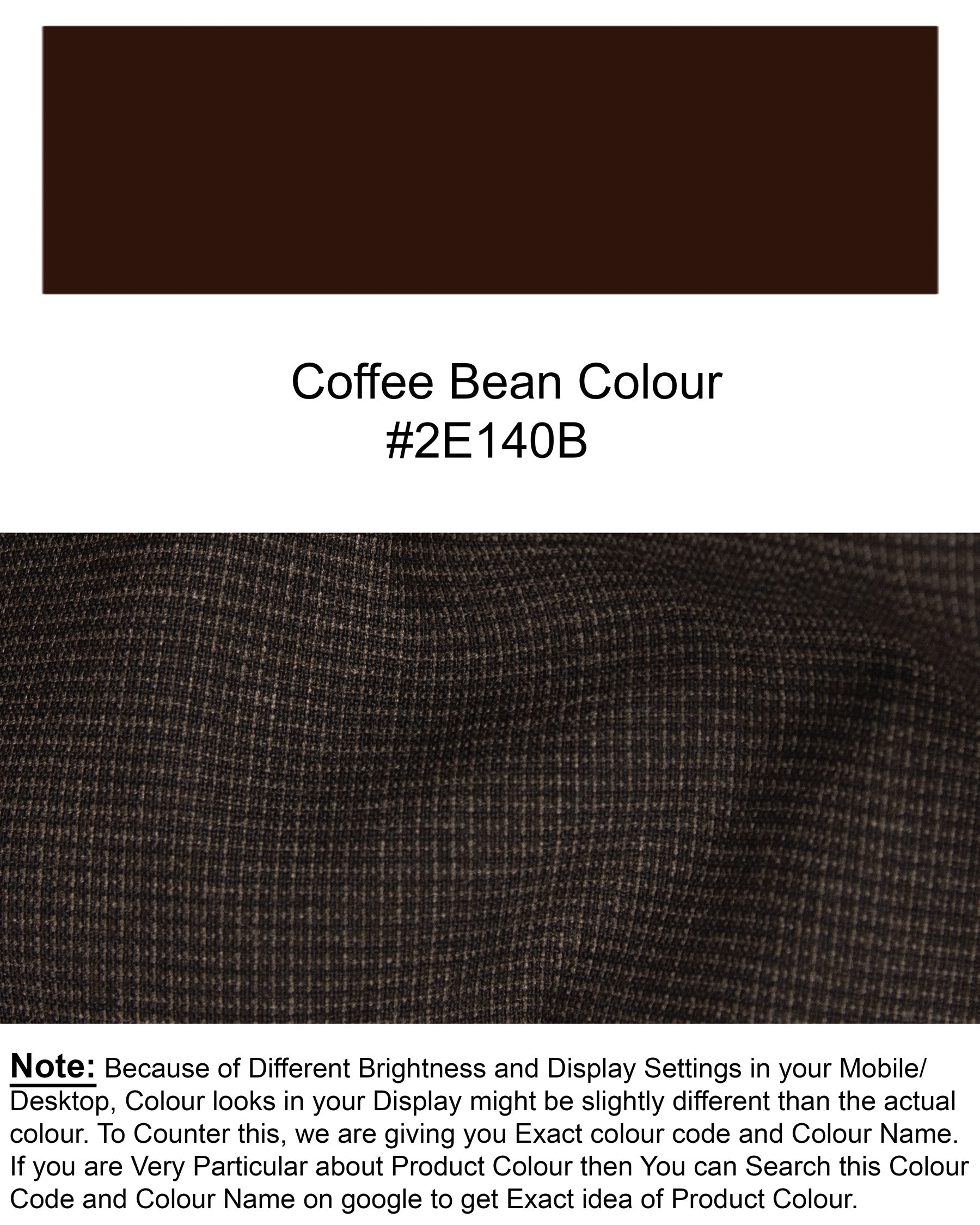 Coffee Bean Brown Premium Cotton Waistcoat