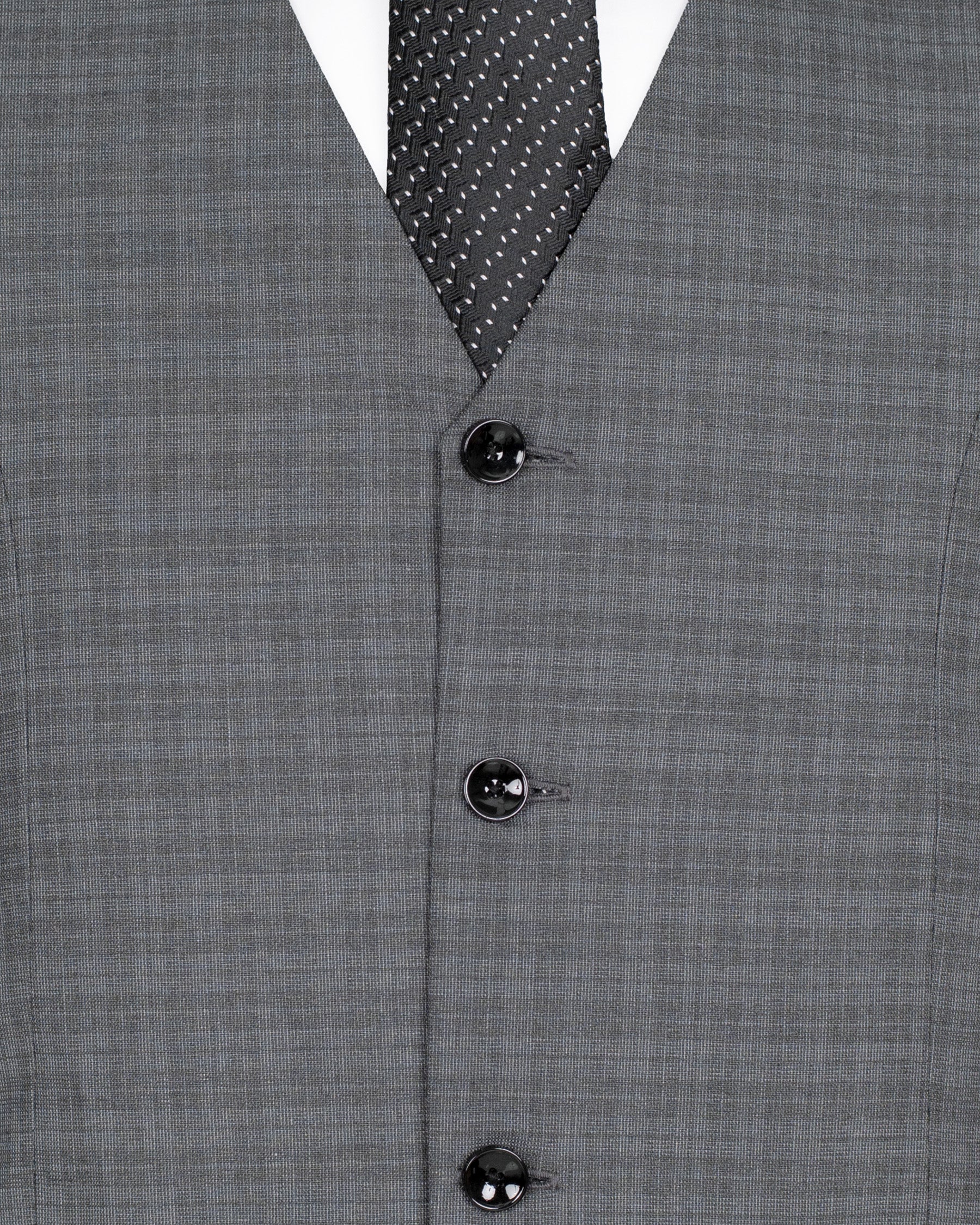 Mid Gray Wool Rich Waistcoat